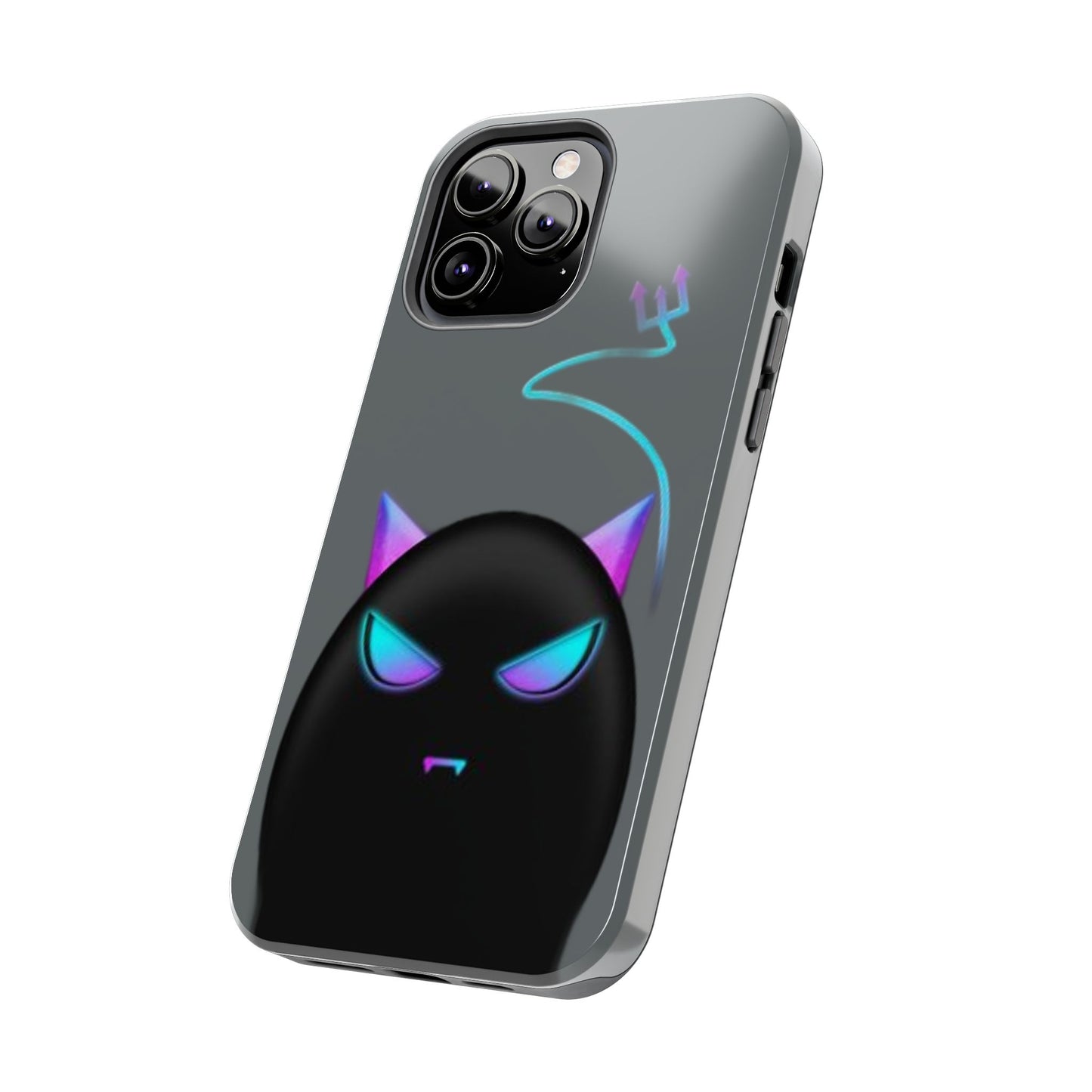 Demonic Cat Tough Phone Case - Cute & Edgy Phone Protection for Cat Lovers