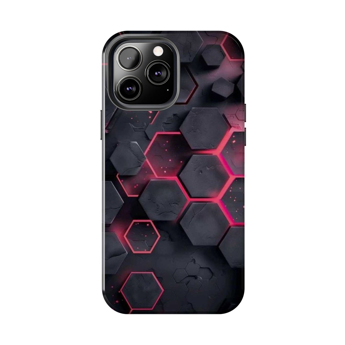 Stylish Tough Phone Cases with Hexagonal Design - Durable Protection for Tech Lovers