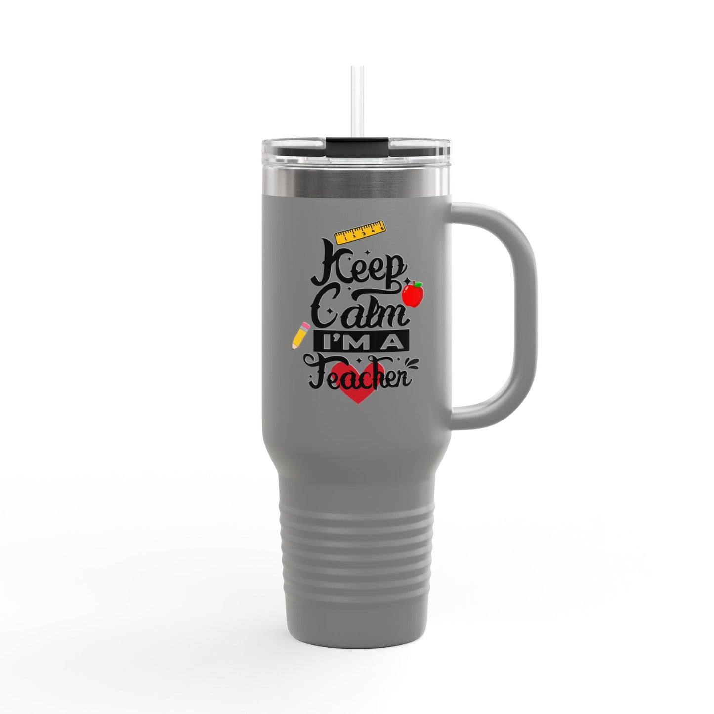 π Teacher Insulated Travel Mug 40oz β Keep Calm and Teach On | Perfect Teacher Appreciation Gift ββ¨