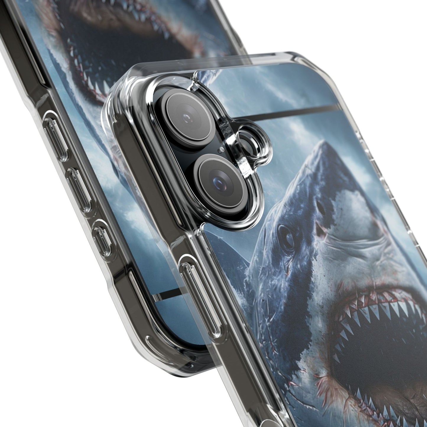 Shark Attack Magnetic Clear Impact Case – Ocean Adventure Phone Cover