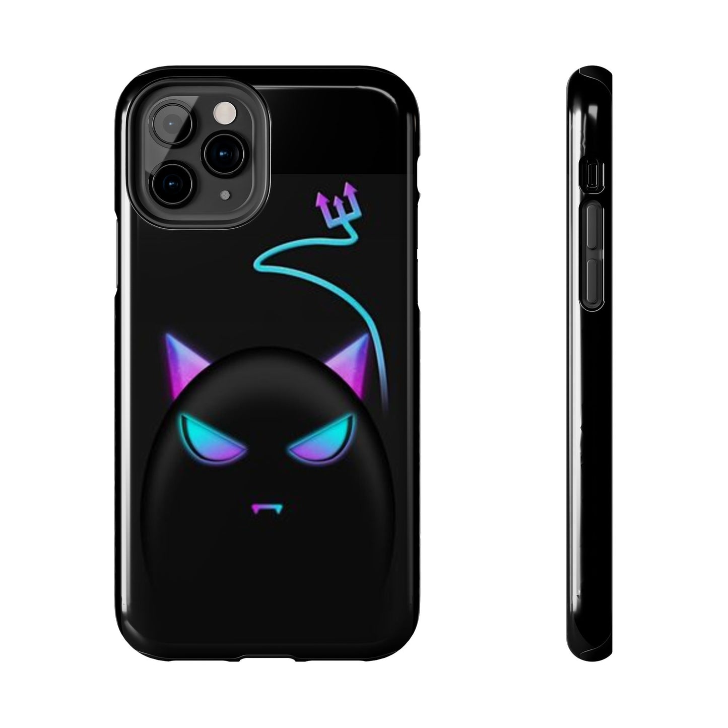 Demonic Cat Tough Phone Case - Cute & Edgy Phone Protection for Cat Lovers