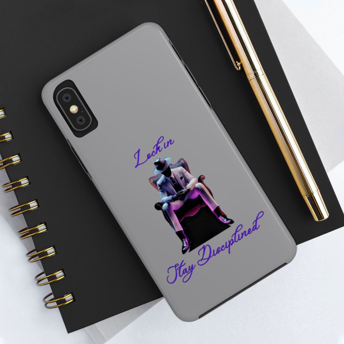 Phone case- Lock In, Stay Disciplined Tough Phone Case - Durable Protection
