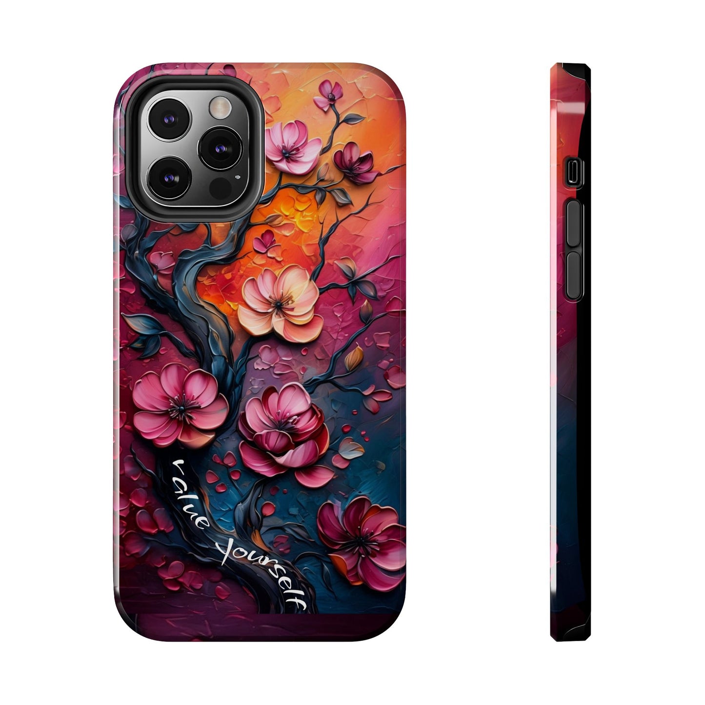 Value Yourself Floral Tough Phone Case