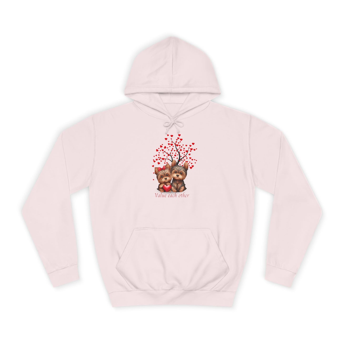 Baby Blue Hoodie for Him & Her – Perfect for Dog Lovers with Heart Paw Print Design