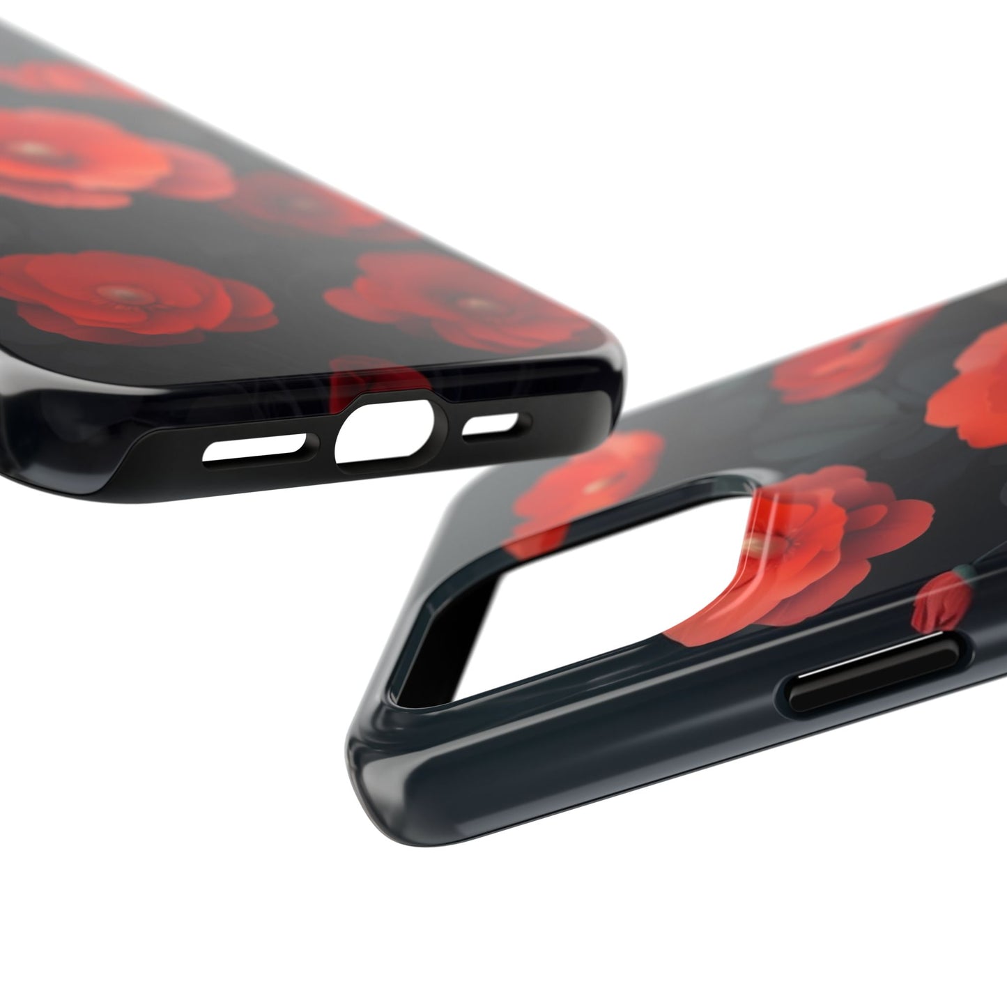 Vibrant Floral Tough Phone Case - Durable Protection with Gorgeous Red Poppies for iPhones & Androids πΊπ±