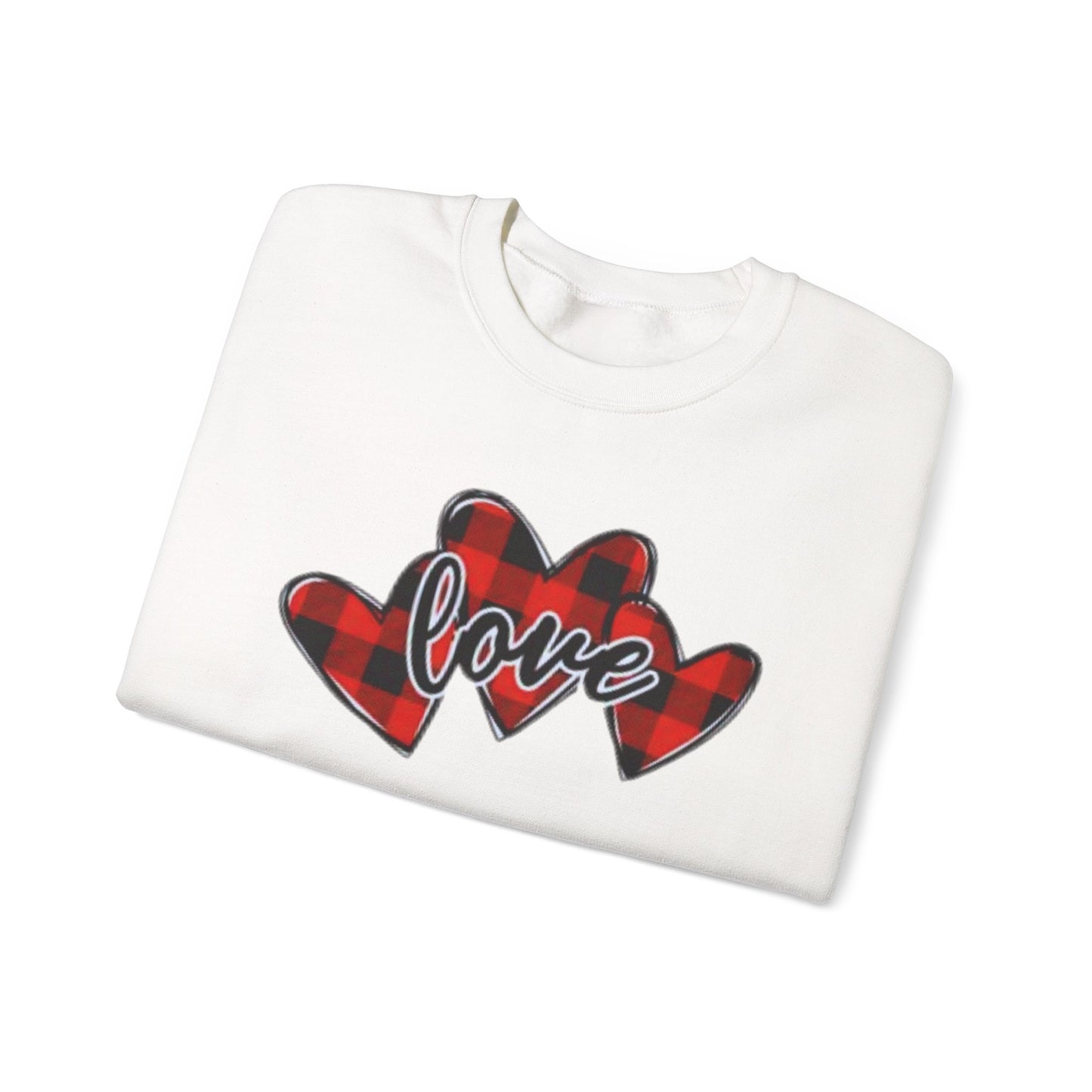 Pearl White Hearts Sweatshirt for Women – Romantic Cozy Love-Inspired Pullover