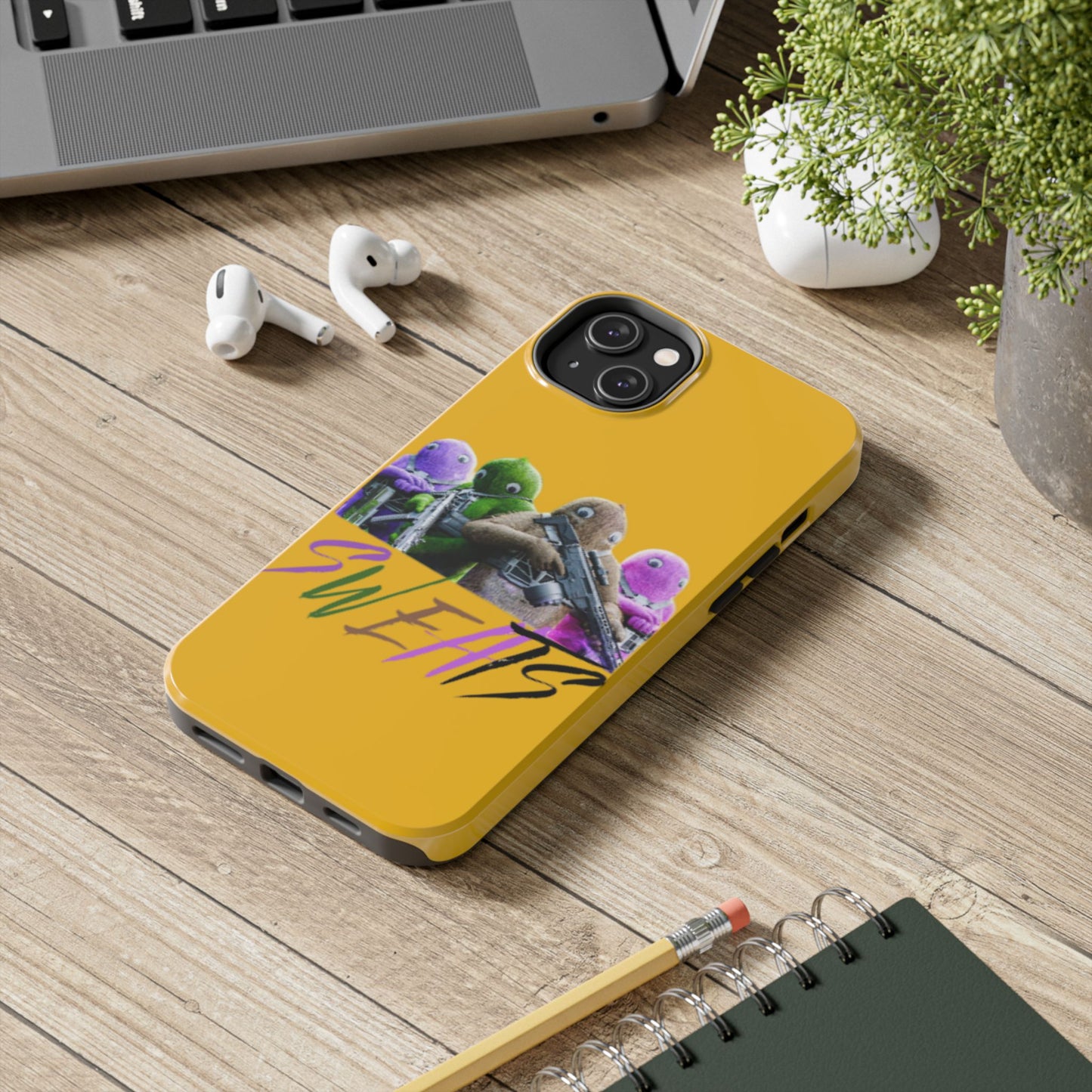 Cool Cartoon-Inspired Tough Phone Case - 'SWEATS'