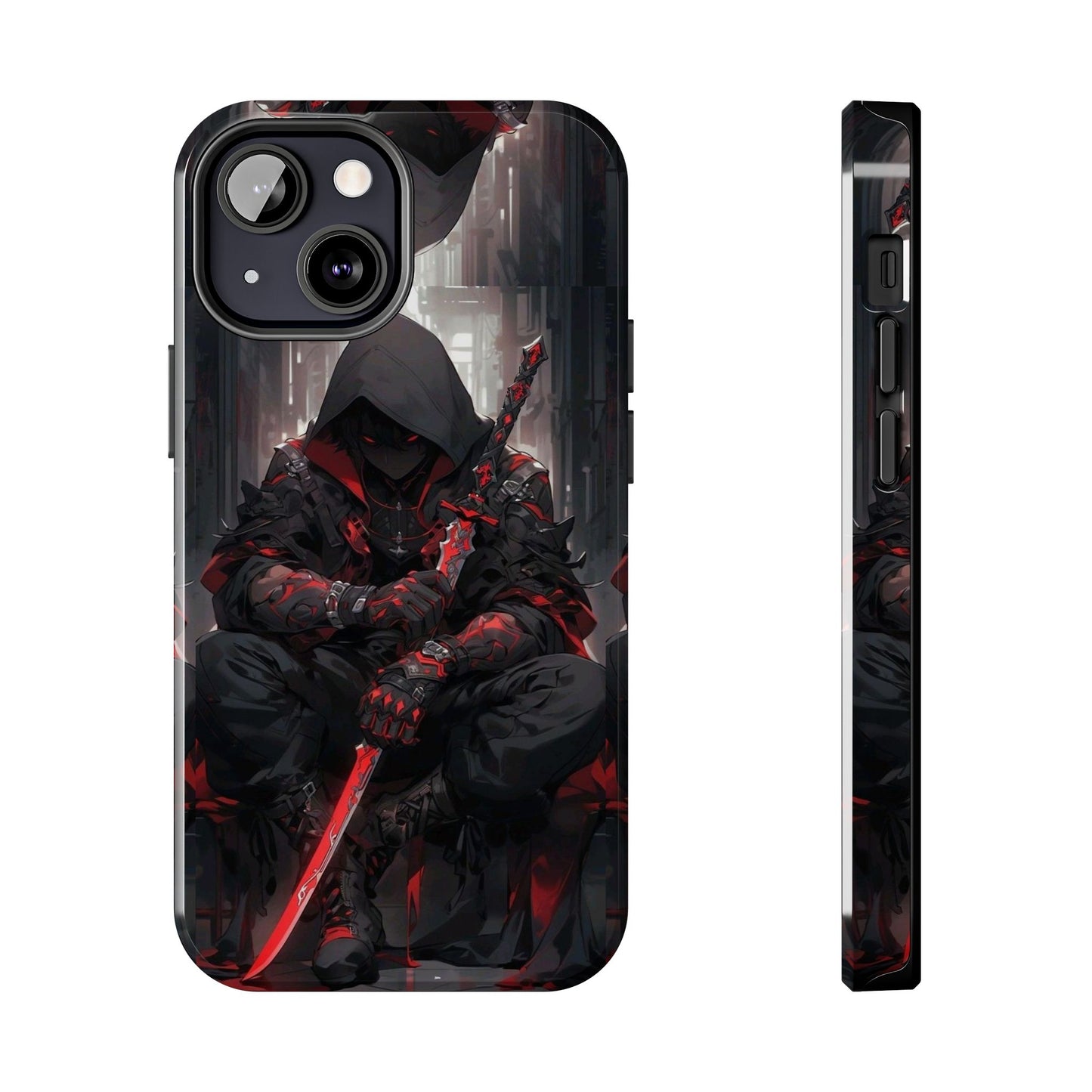 🖤 Tough Phone Case – Dark Warrior Design for Gamers & Anime Fans – Durable Protection & Unique Style for iPhone & Android