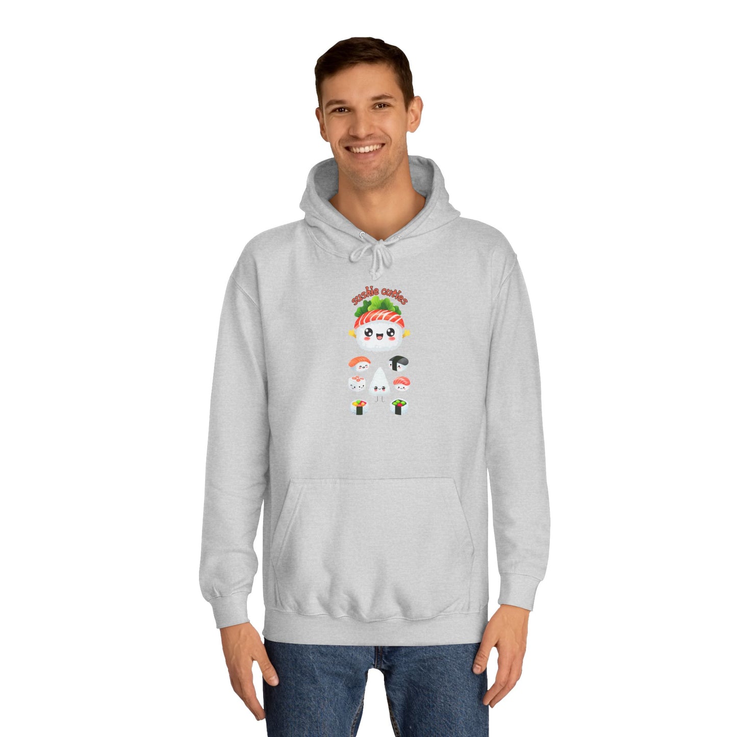 π£ Cute Sushi Characters White Sweater β Cozy & Fun for Men & Women! π£