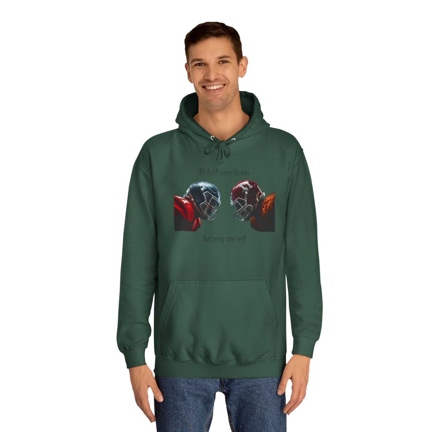 Steel Grey NFL Men’s Hoodie – "We Came Here to Win" Game Day Football Sweatshirt with Drawstrings & Kangaroo Pocket