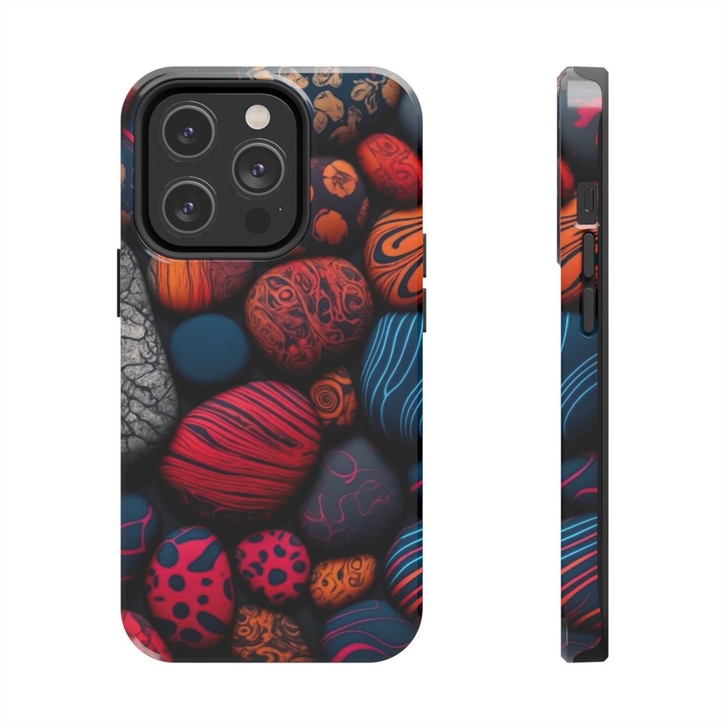 π₯ Vibrant Rock Pattern Tough Phone Case β Shockproof Protection for iPhones π±