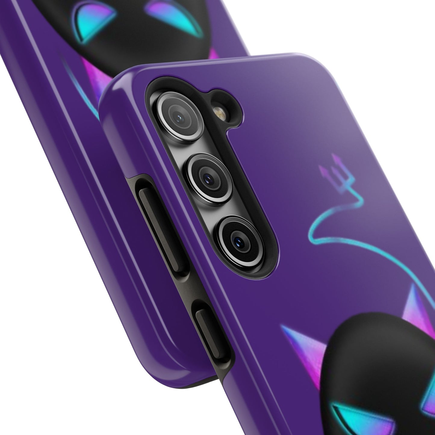 Demonic Cat Tough Phone Case - Cute & Edgy Phone Protection for Cat Lovers