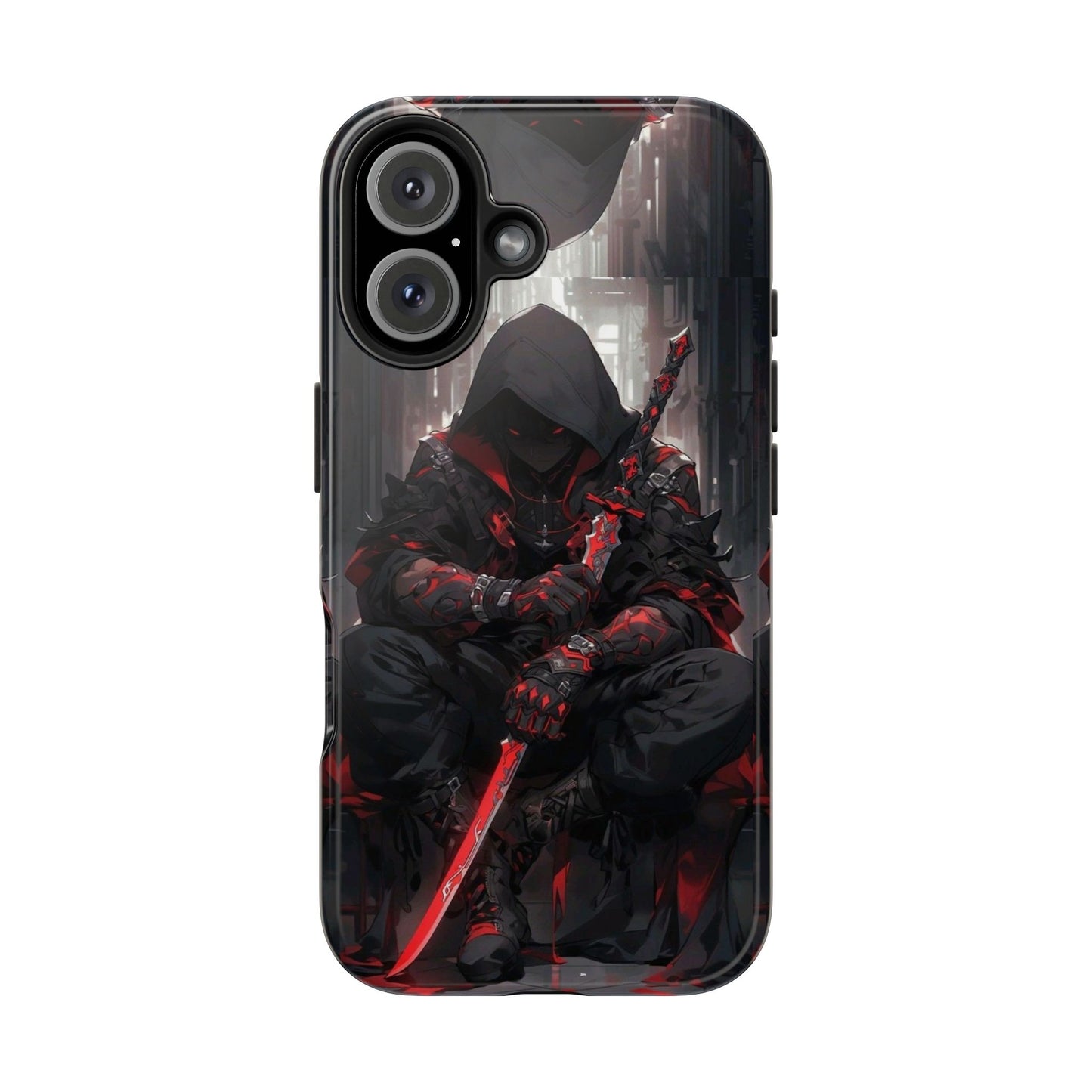 🖤 Tough Phone Case – Dark Warrior Design for Gamers & Anime Fans – Durable Protection & Unique Style for iPhone & Android