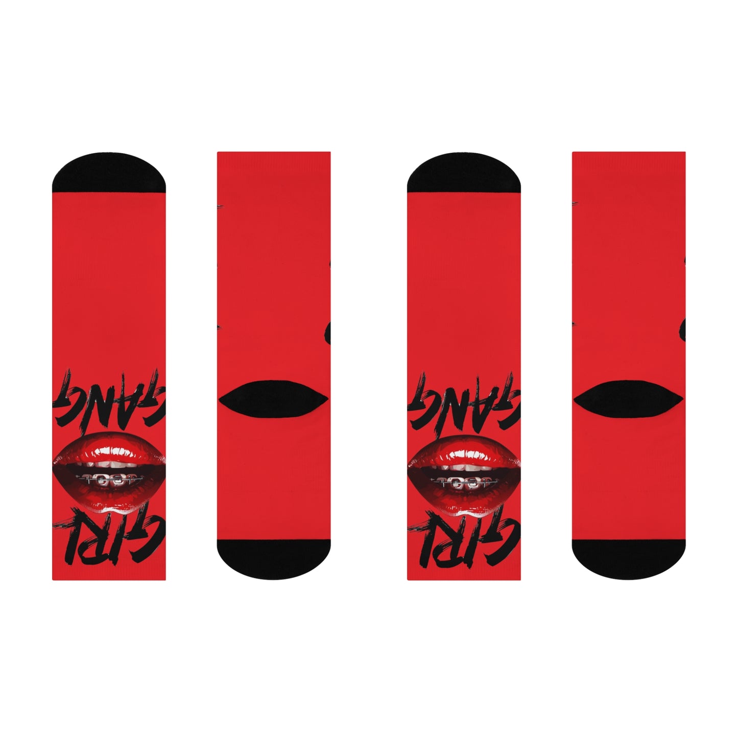 Bold 'Girl Gang' Cushioned Crew Socks - Perfect for Every Stylish Occasion