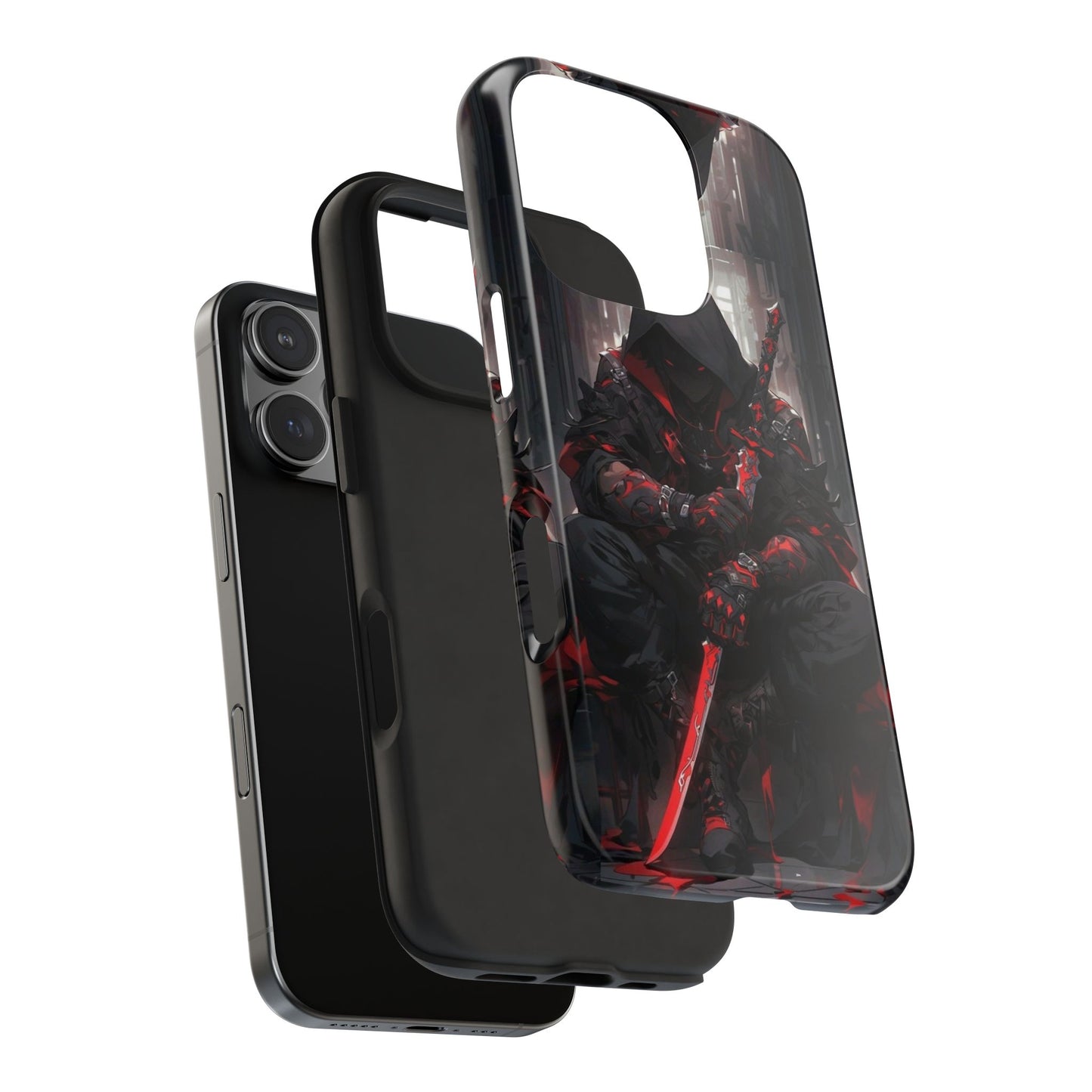 🖤 Tough Phone Case – Dark Warrior Design for Gamers & Anime Fans – Durable Protection & Unique Style for iPhone & Android