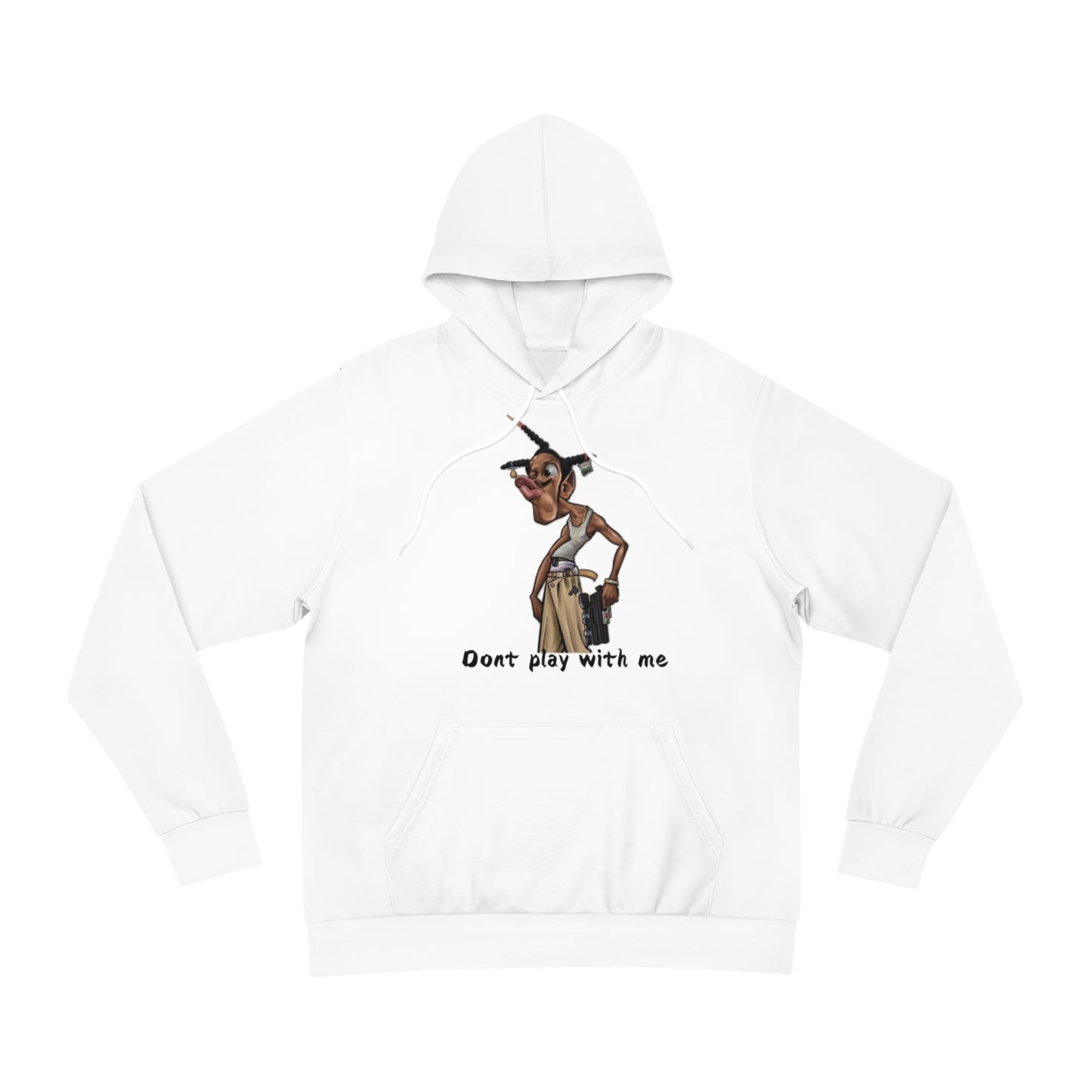 Frostbite White Hoodie for Men & Women – "Don’t Play With Me Loc" Bold Street Statement