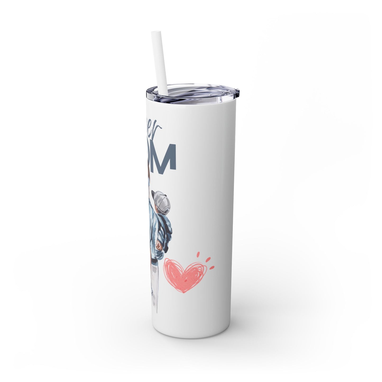 Super Mom 20oz Skinny Tumbler with Straw - Perfect Gift for Mothers 💪💖