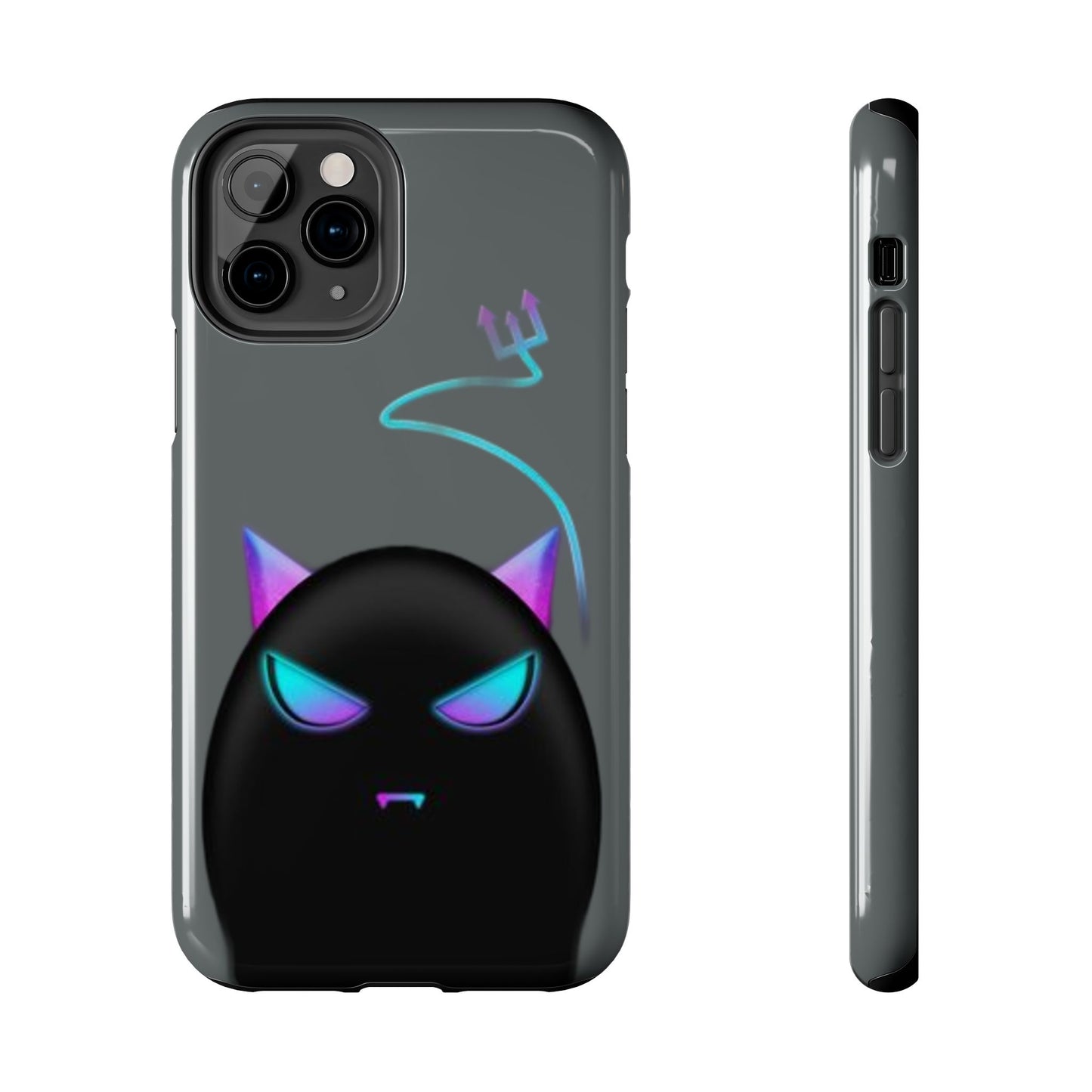 Demonic Cat Tough Phone Case - Cute & Edgy Phone Protection for Cat Lovers