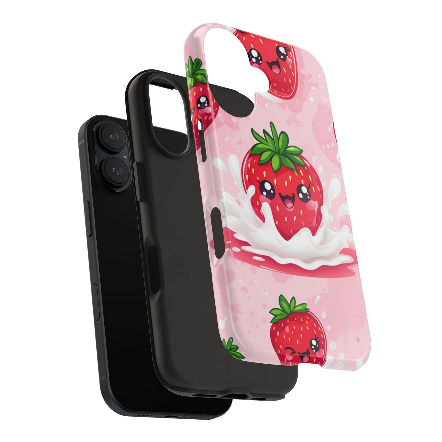 Kawaii Strawberry Tough Phone Case - Cute & Durable Protection