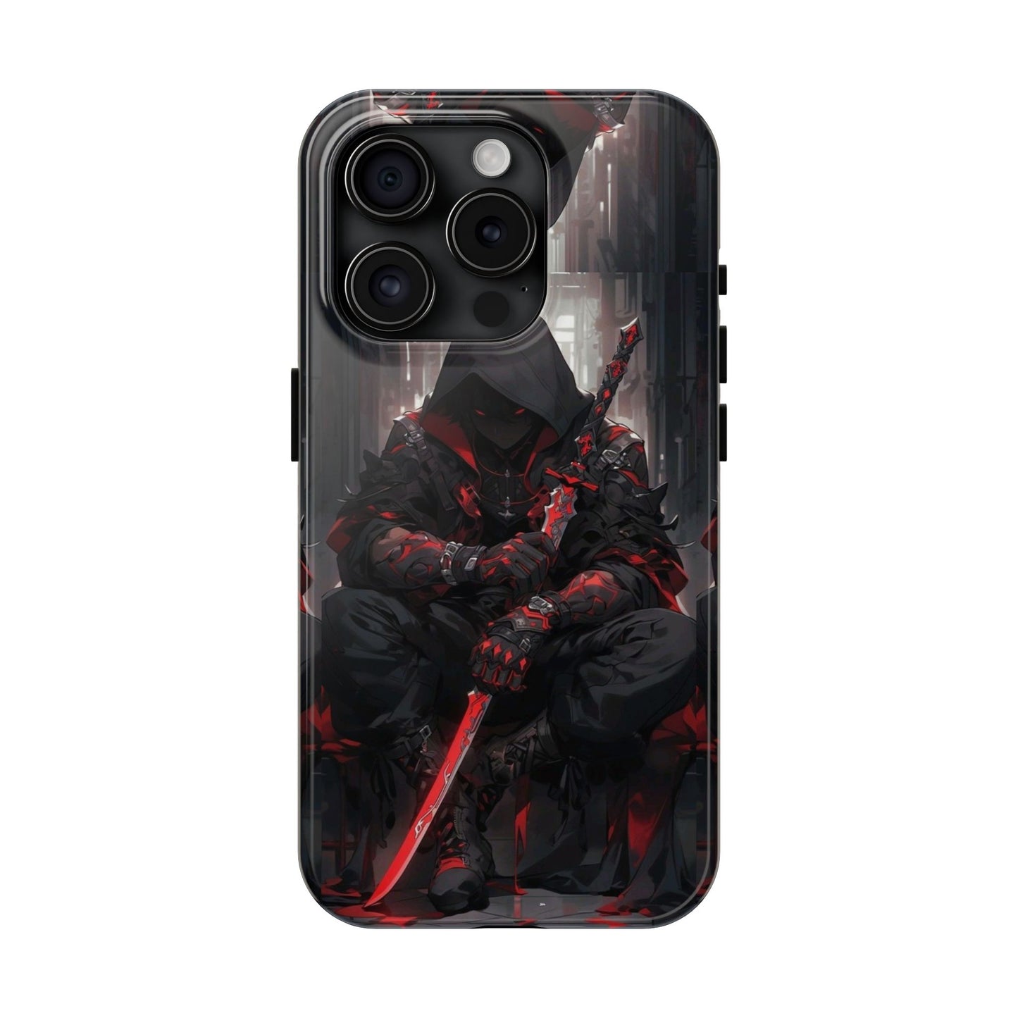 🖤 Tough Phone Case – Dark Warrior Design for Gamers & Anime Fans – Durable Protection & Unique Style for iPhone & Android