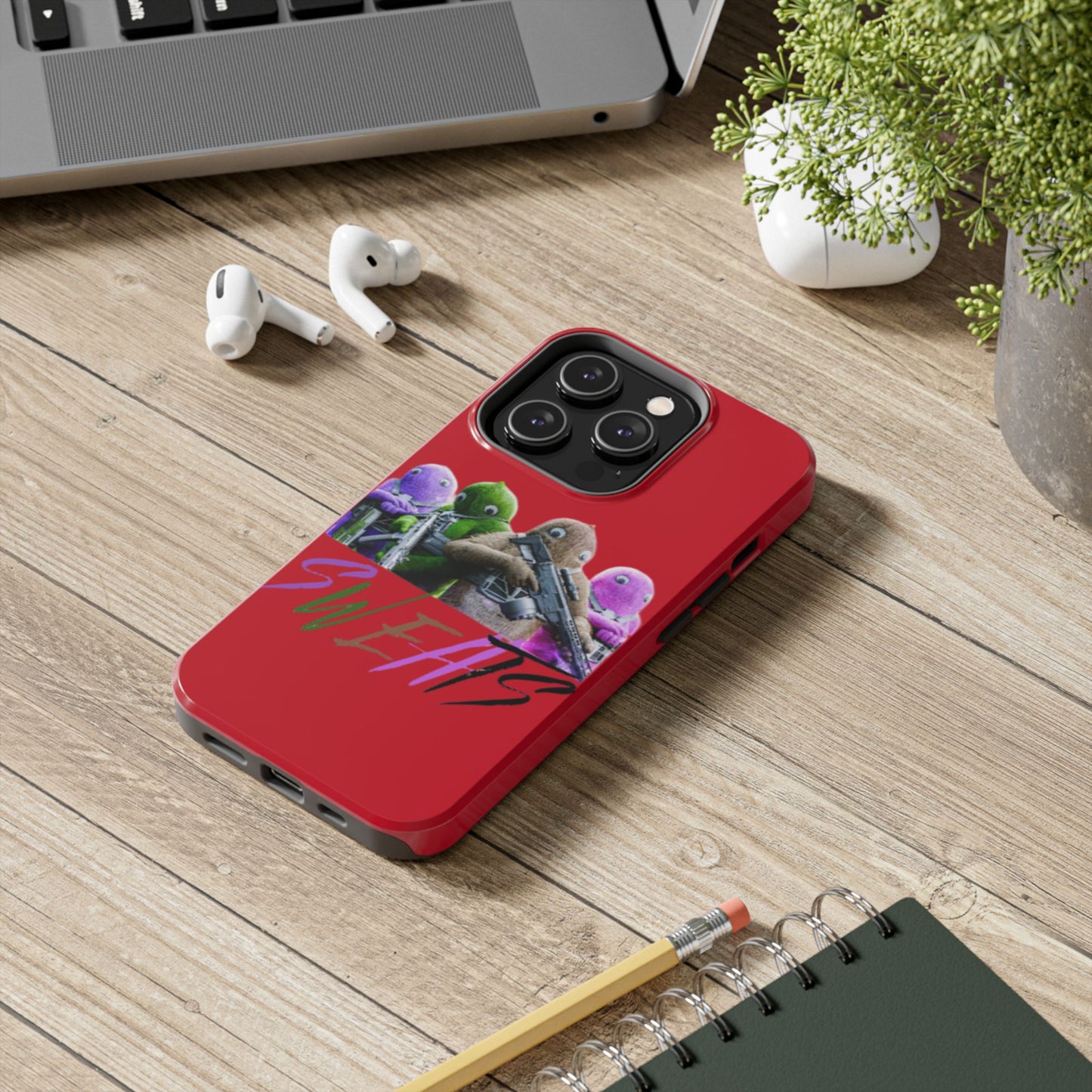 Cool Cartoon-Inspired Tough Phone Case - 'SWEATS'