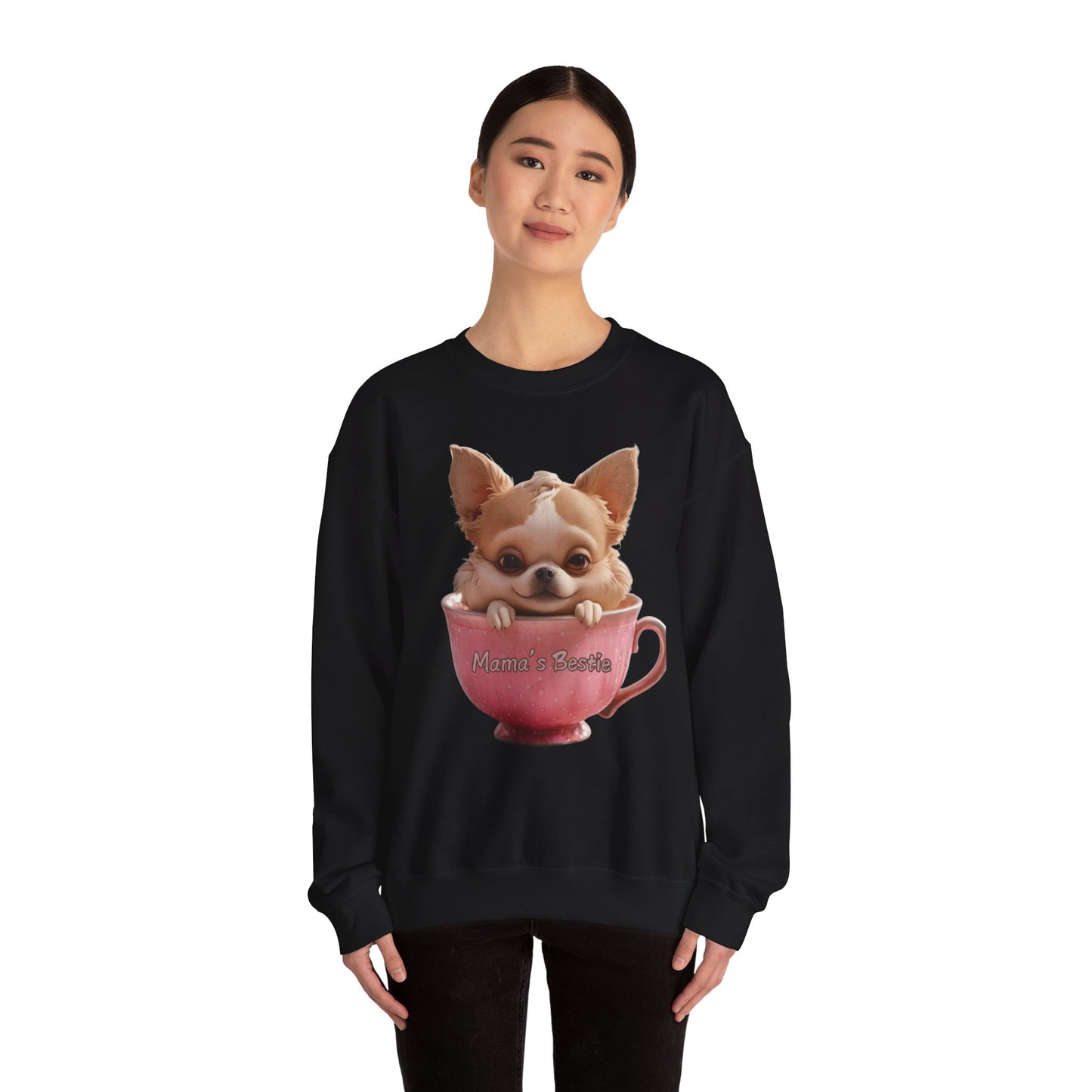 🐶 Cute Dog "Mama’s Bestie" Sweater – Cozy & Stylish for Dog Lovers! 🐶