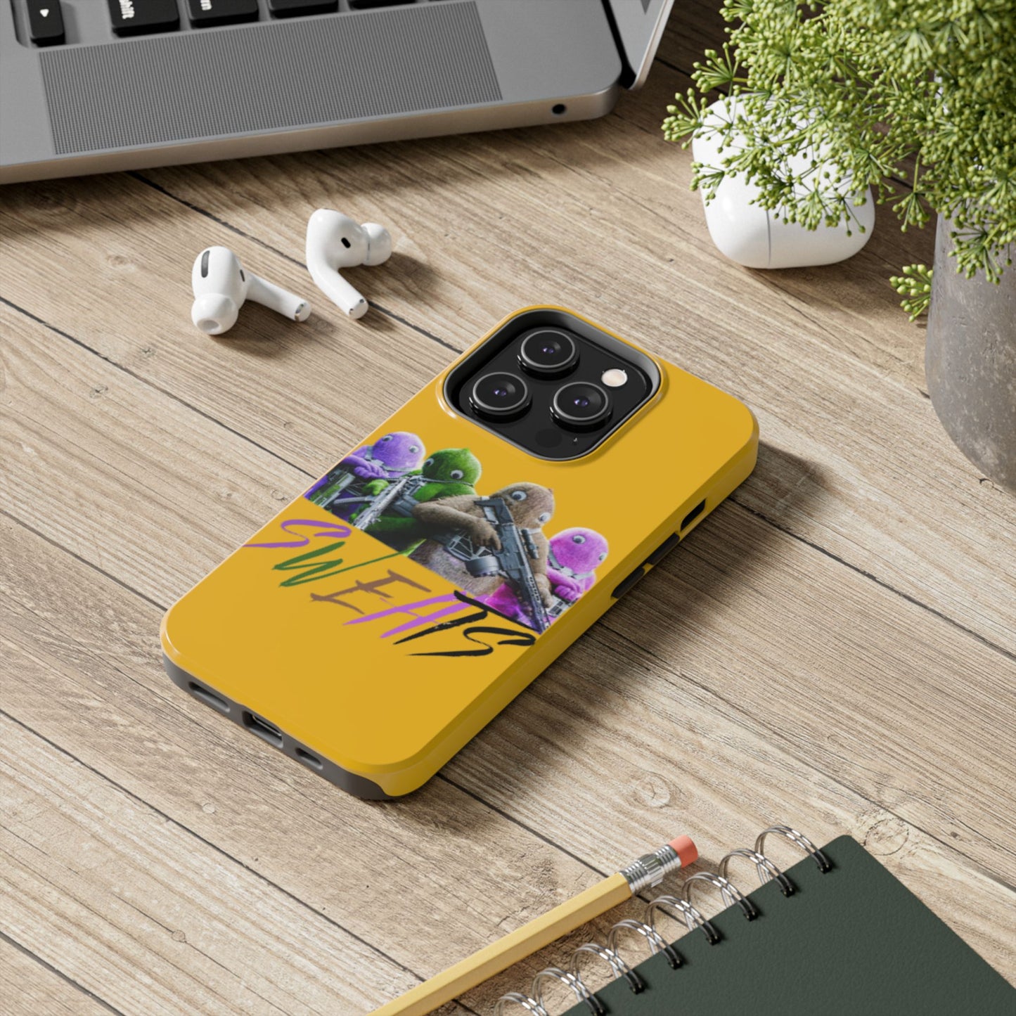 Cool Cartoon-Inspired Tough Phone Case - 'SWEATS'