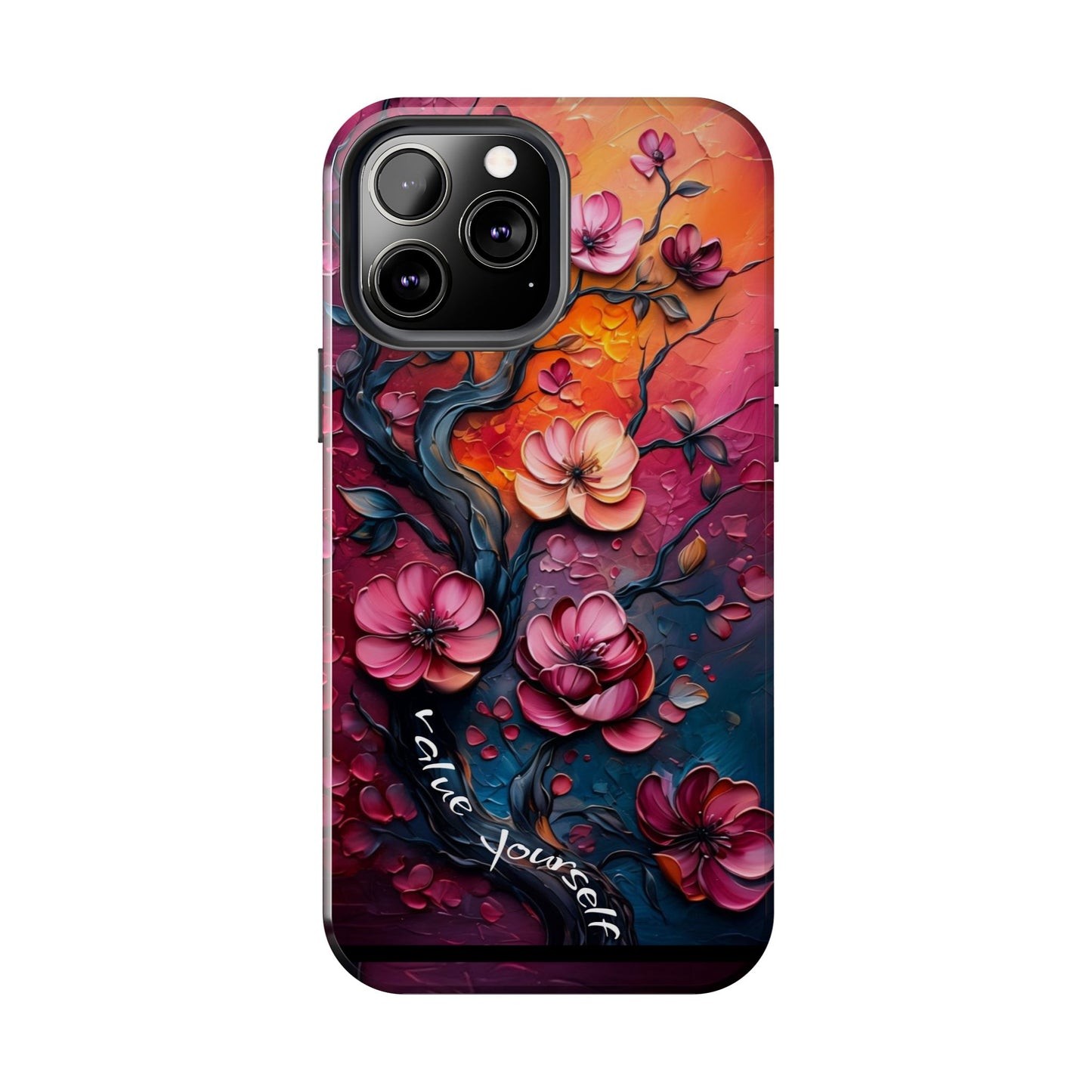Value Yourself Floral Tough Phone Case