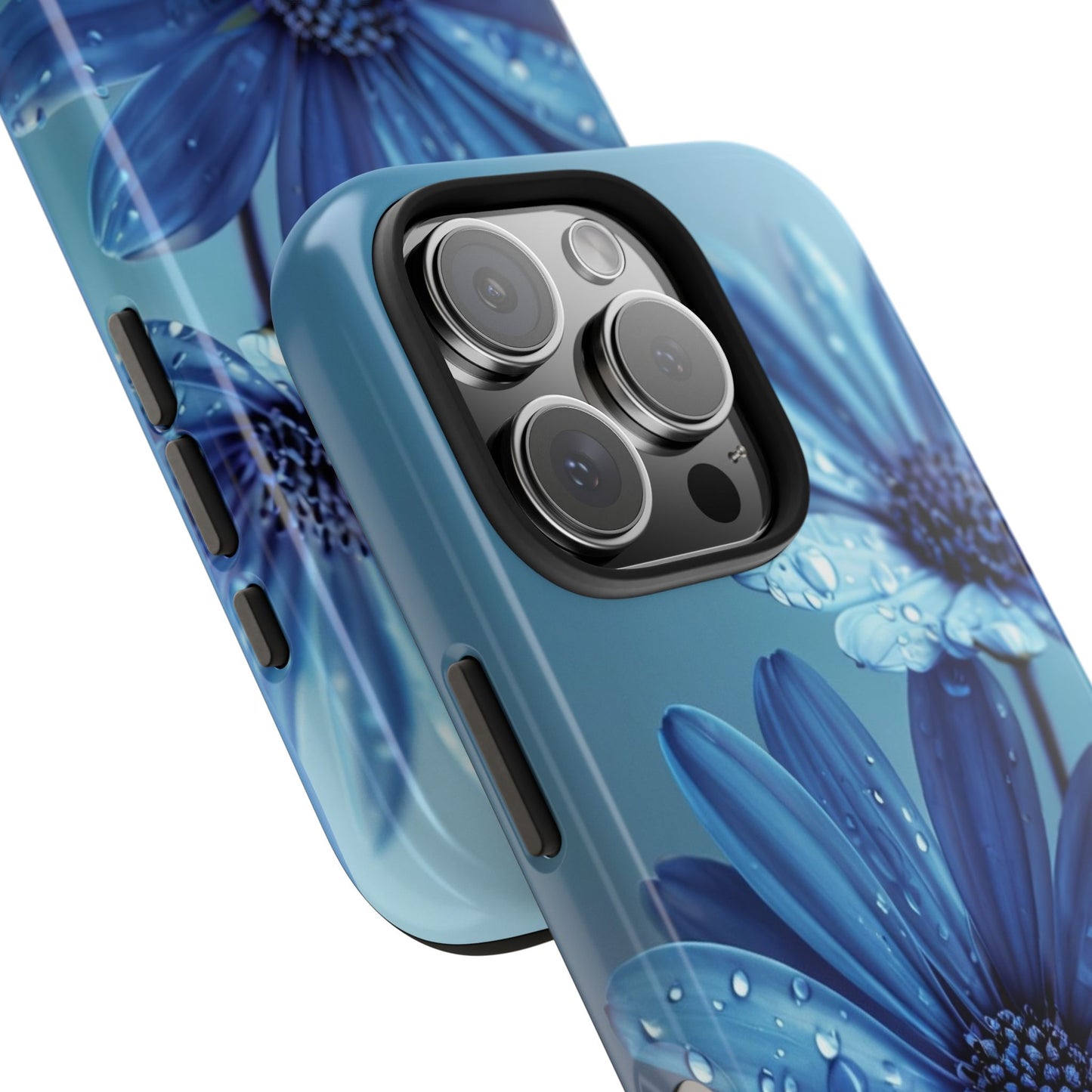 Blue Floral Tough Phone Case - Durable & Stylish Protection