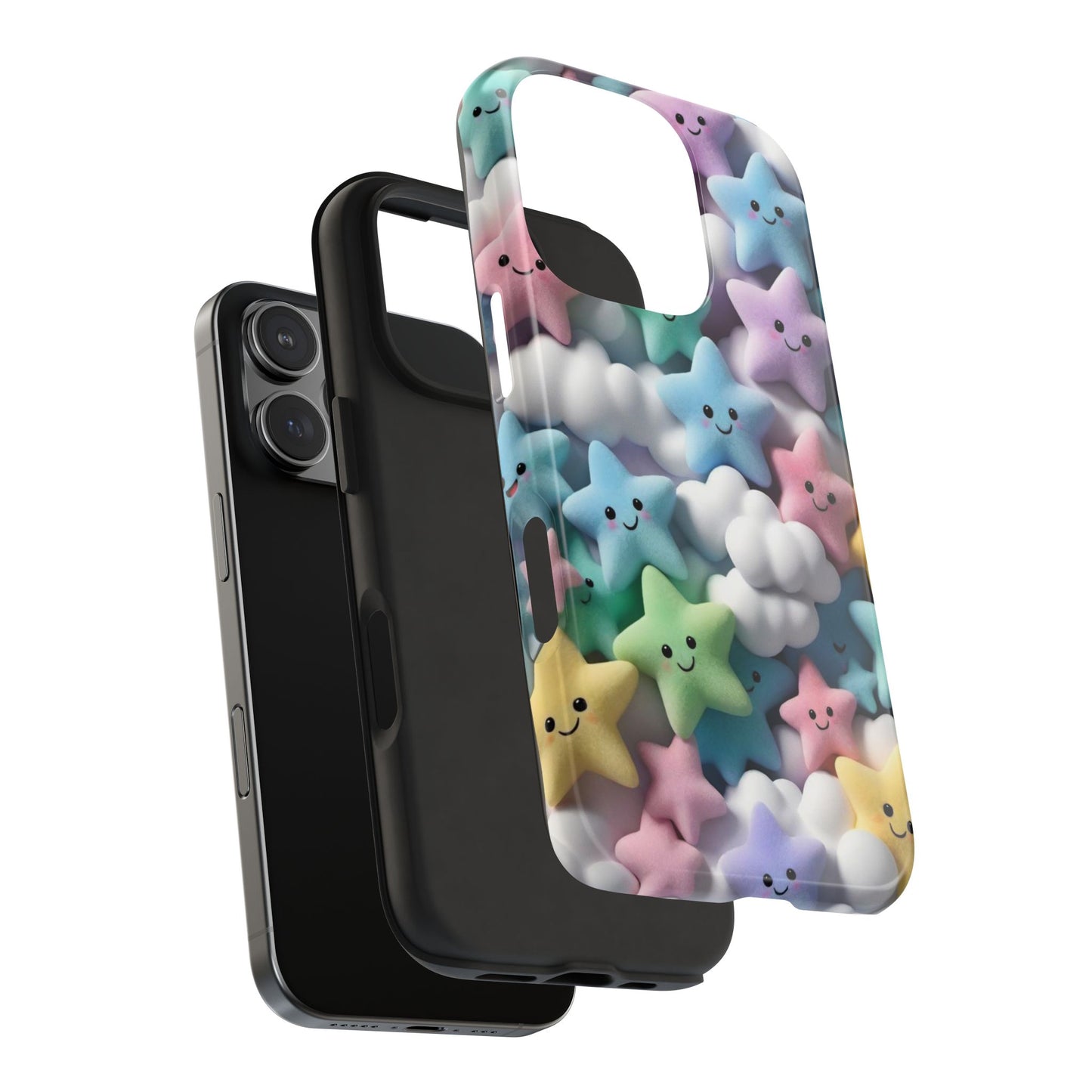 "Kawaii Starry Sky Phone Case – Tough & Durable Protection with Cute Cloud Design for iPhone & Android"