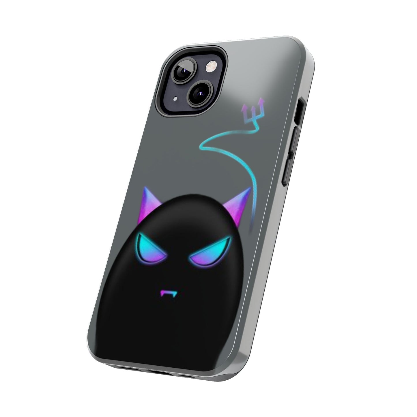 Demonic Cat Tough Phone Case - Cute & Edgy Phone Protection for Cat Lovers