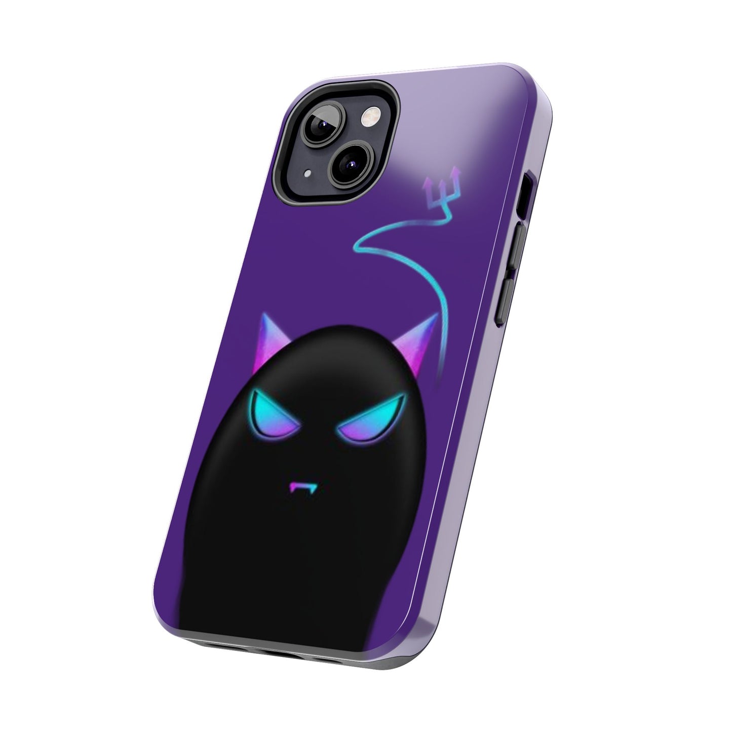 Demonic Cat Tough Phone Case - Cute & Edgy Phone Protection for Cat Lovers