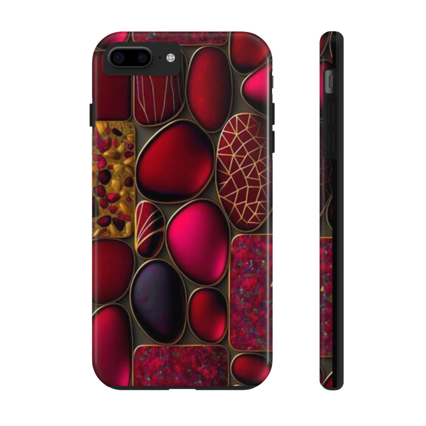🔴 Tough Phone Cases – Red Stones Design for iPhone & Android – Durable Protection & Stylish Look