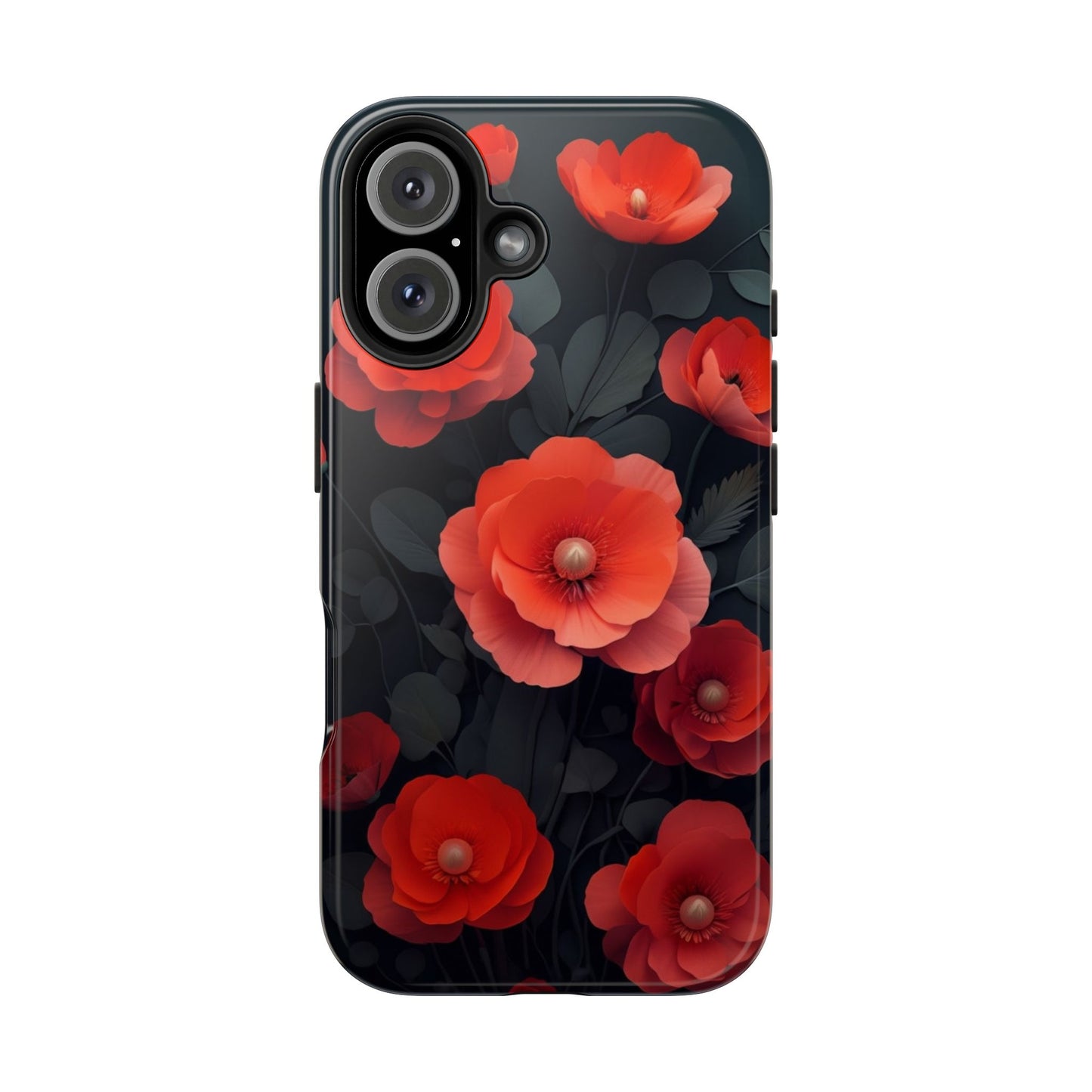 Vibrant Floral Tough Phone Case - Durable Protection with Gorgeous Red Poppies for iPhones & Androids πΊπ±