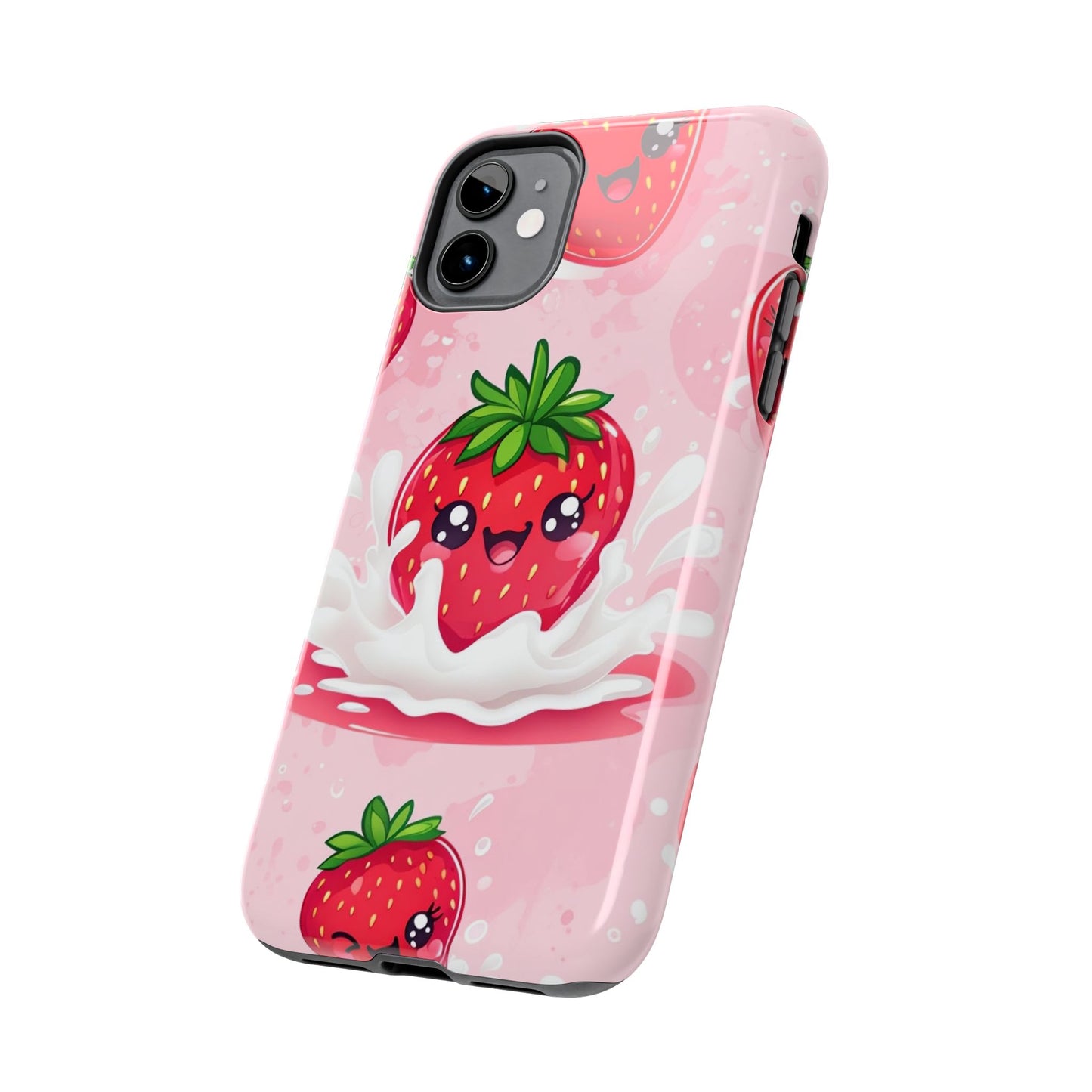 Kawaii Strawberry Tough Phone Case - Cute & Durable Protection