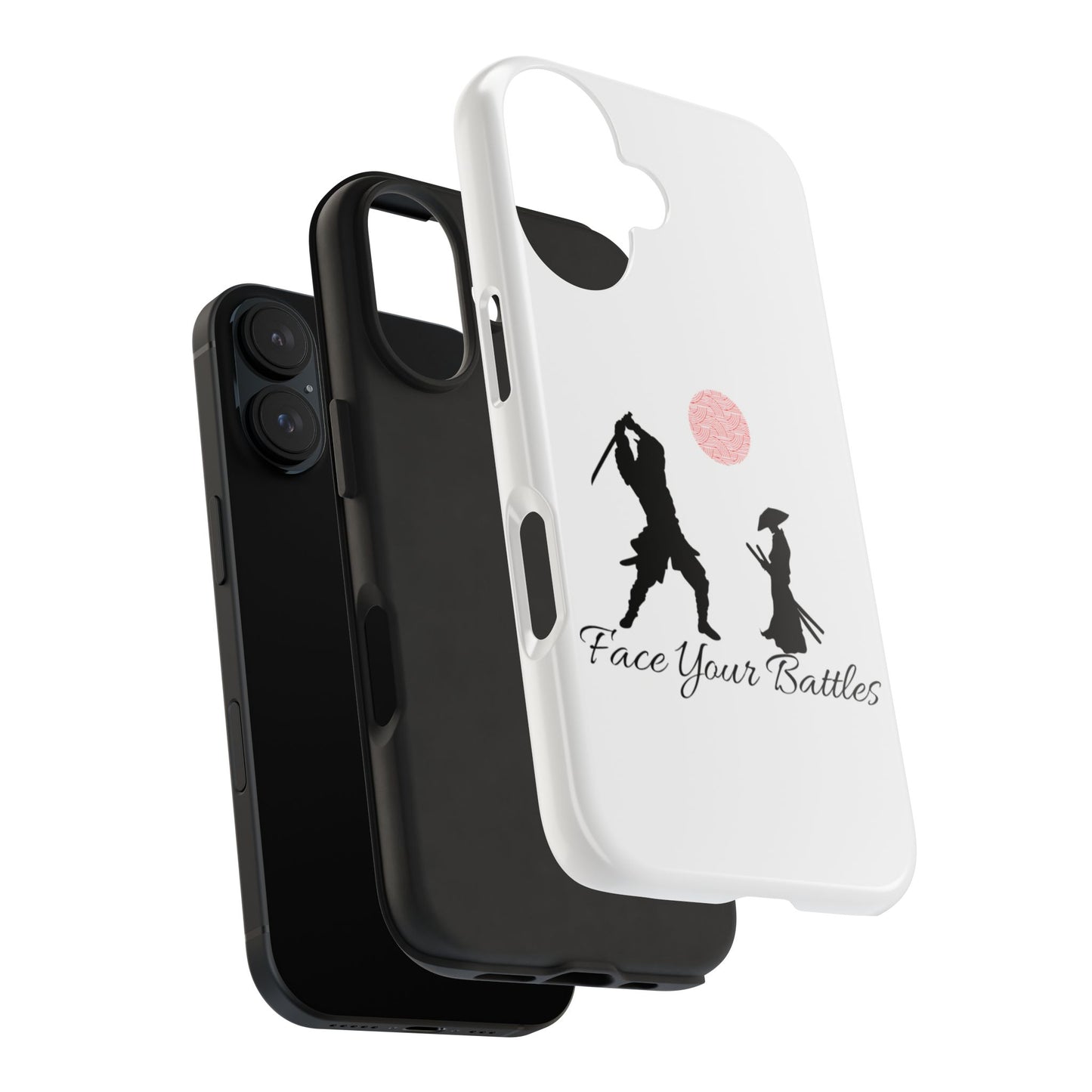 Phone case- Face Your Battles Tough Phone Case - Durable Protection