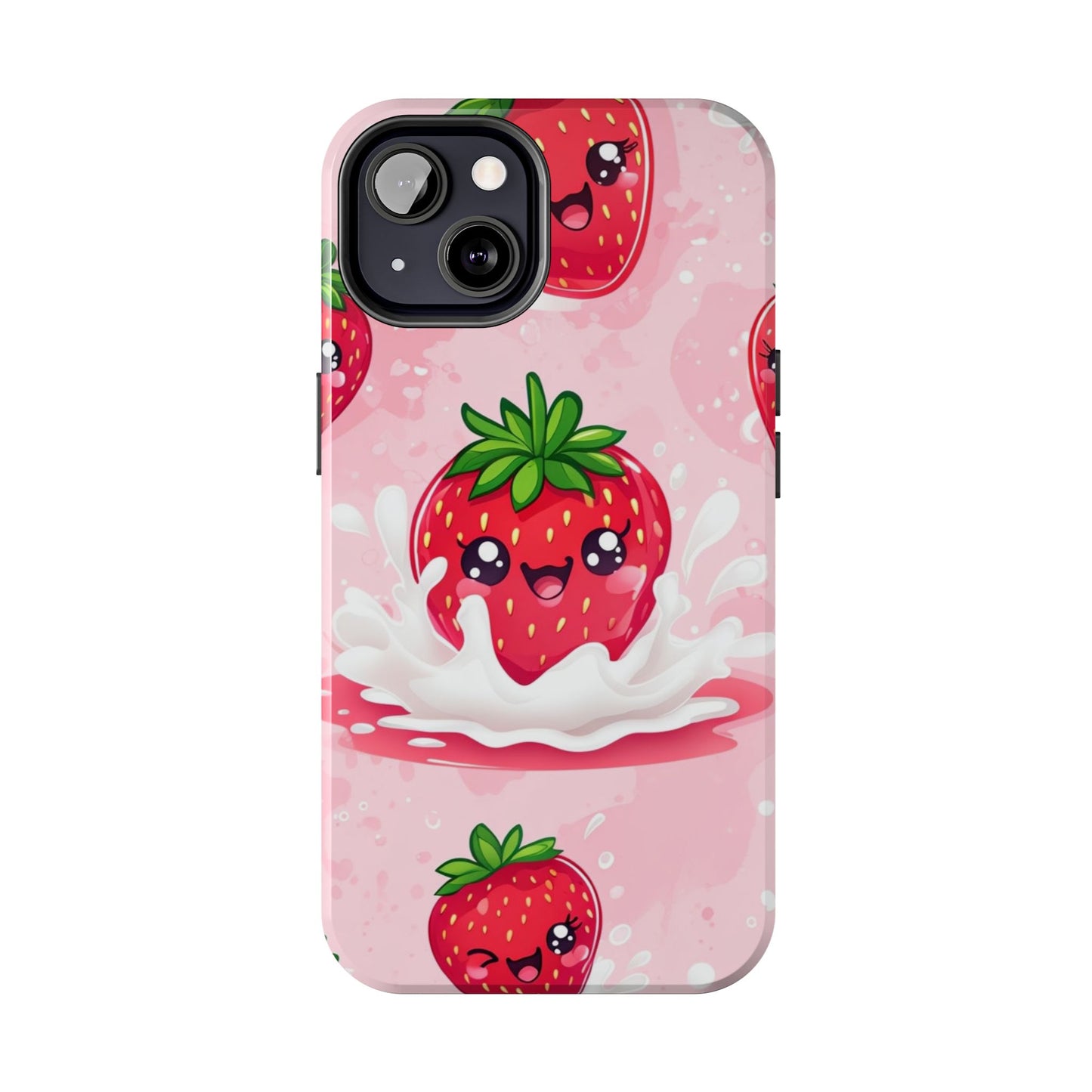 Kawaii Strawberry Tough Phone Case - Cute & Durable Protection