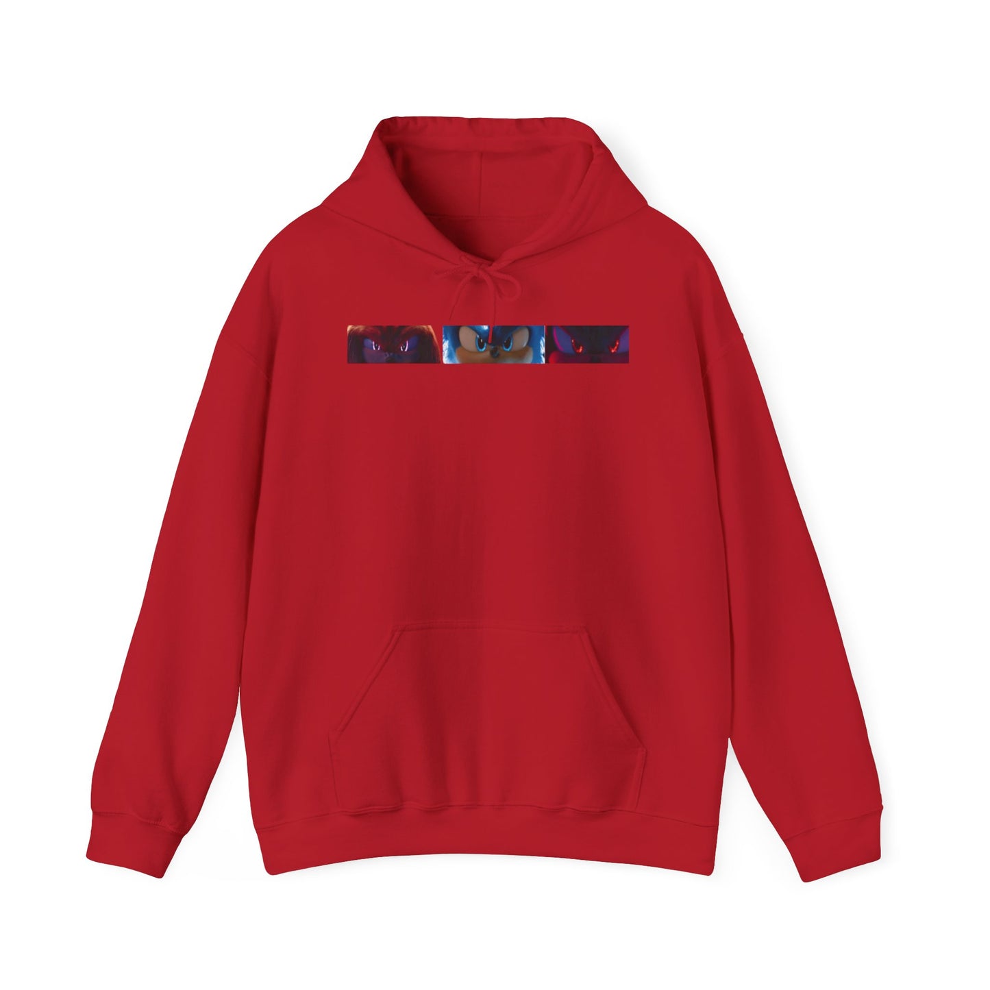 Electric Blue, Crimson Red & Obsidian Black Hoodies – Sonic, Knuckles & Shadow Gaming Sweatshirt with Drawstrings & Kangaroo Pocket