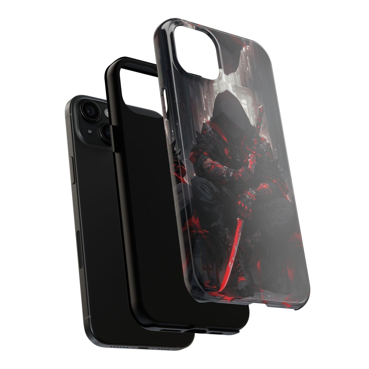 🖤 Tough Phone Case – Dark Warrior Design for Gamers & Anime Fans – Durable Protection & Unique Style for iPhone & Android