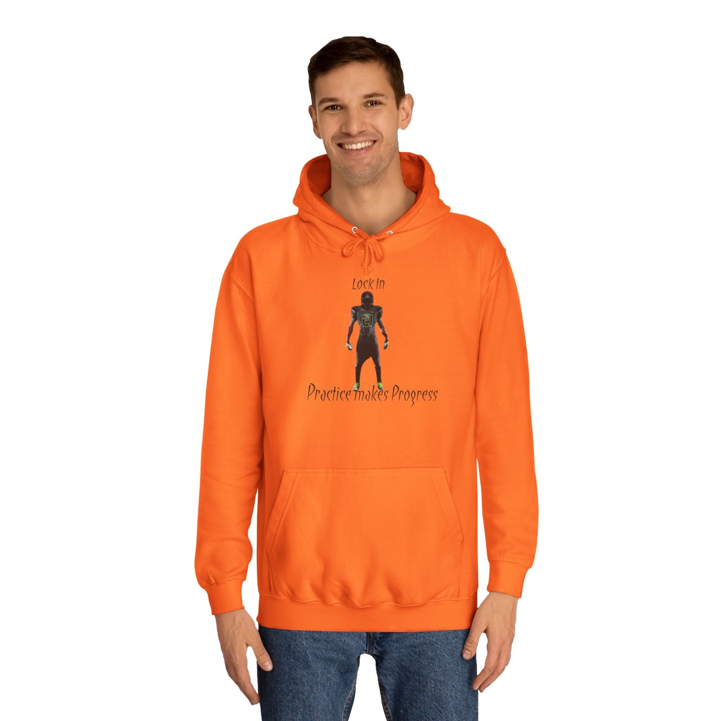 Iron Grey Men’s Motivational Sweater – "Practice Makes Progress" Inspirational Pullover