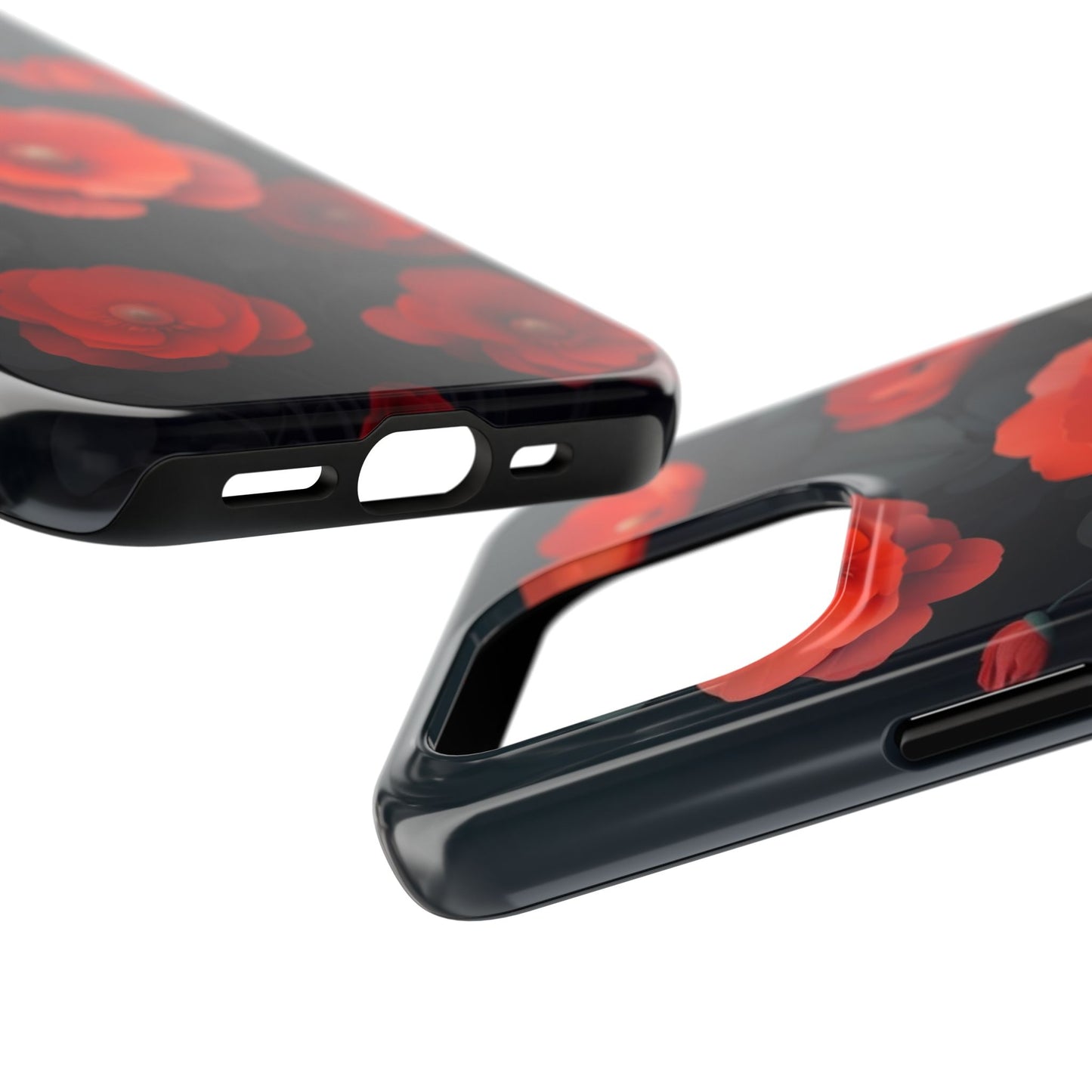 Vibrant Floral Tough Phone Case - Durable Protection with Gorgeous Red Poppies for iPhones & Androids πΊπ±