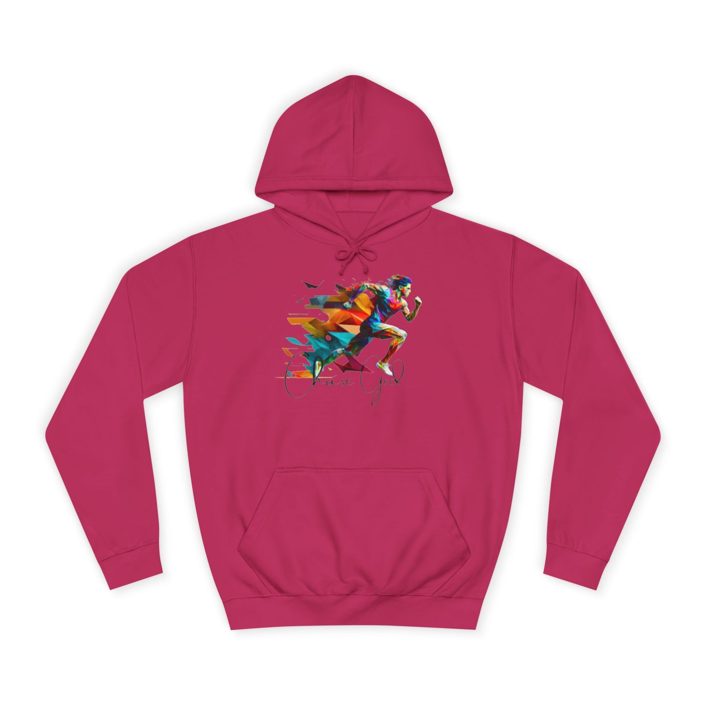 Angel White Faith Hoodie for Men – "Chase God, Inspire & Elevate" Spiritual Motivation Wear