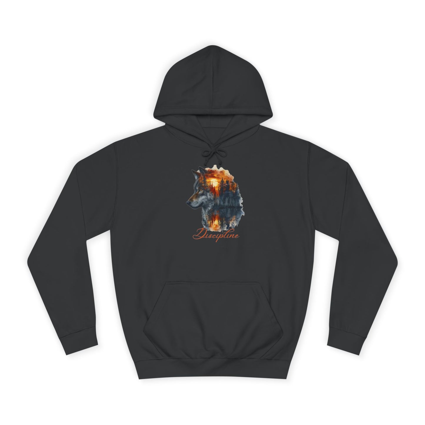 Glacier White Sweater for Men – Discipline Wolf Graphic for Focus and Power