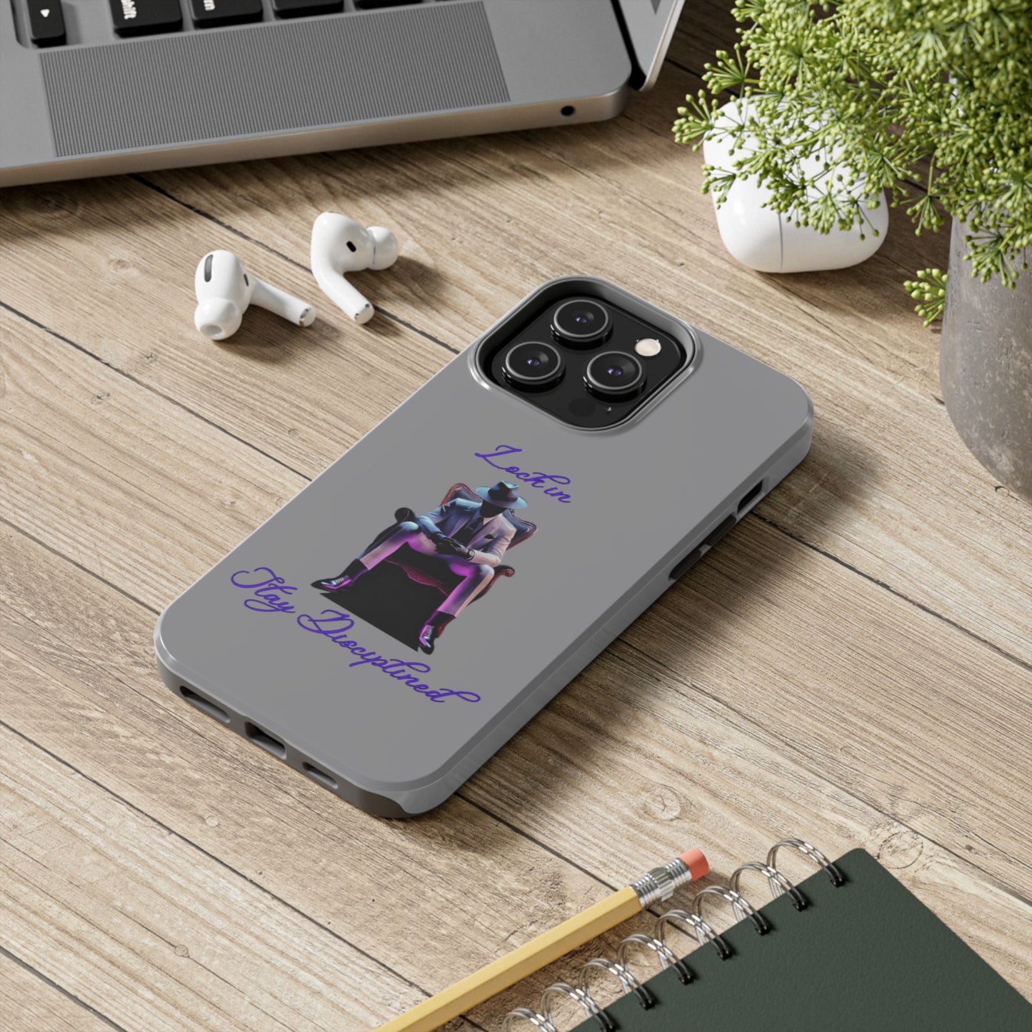 Phone case- Lock In, Stay Disciplined Tough Phone Case - Durable Protection
