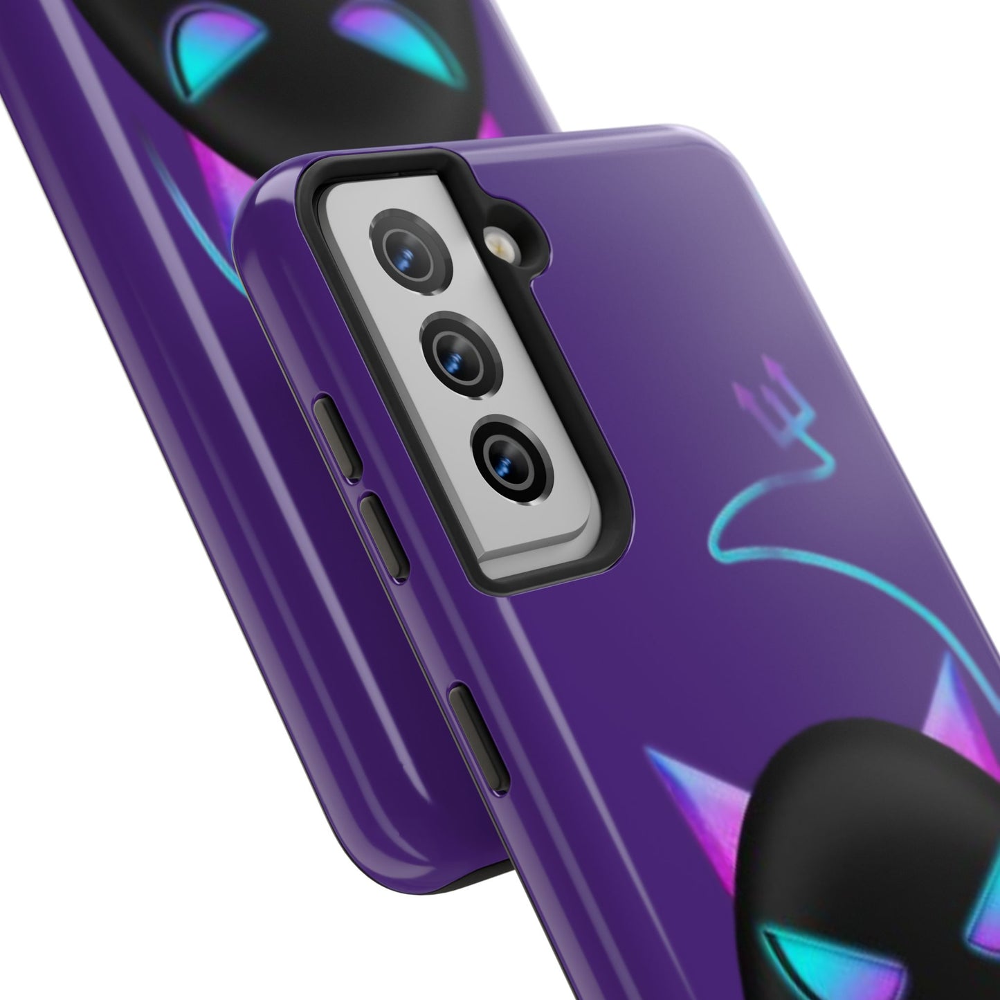 Demonic Cat Tough Phone Case - Cute & Edgy Phone Protection for Cat Lovers
