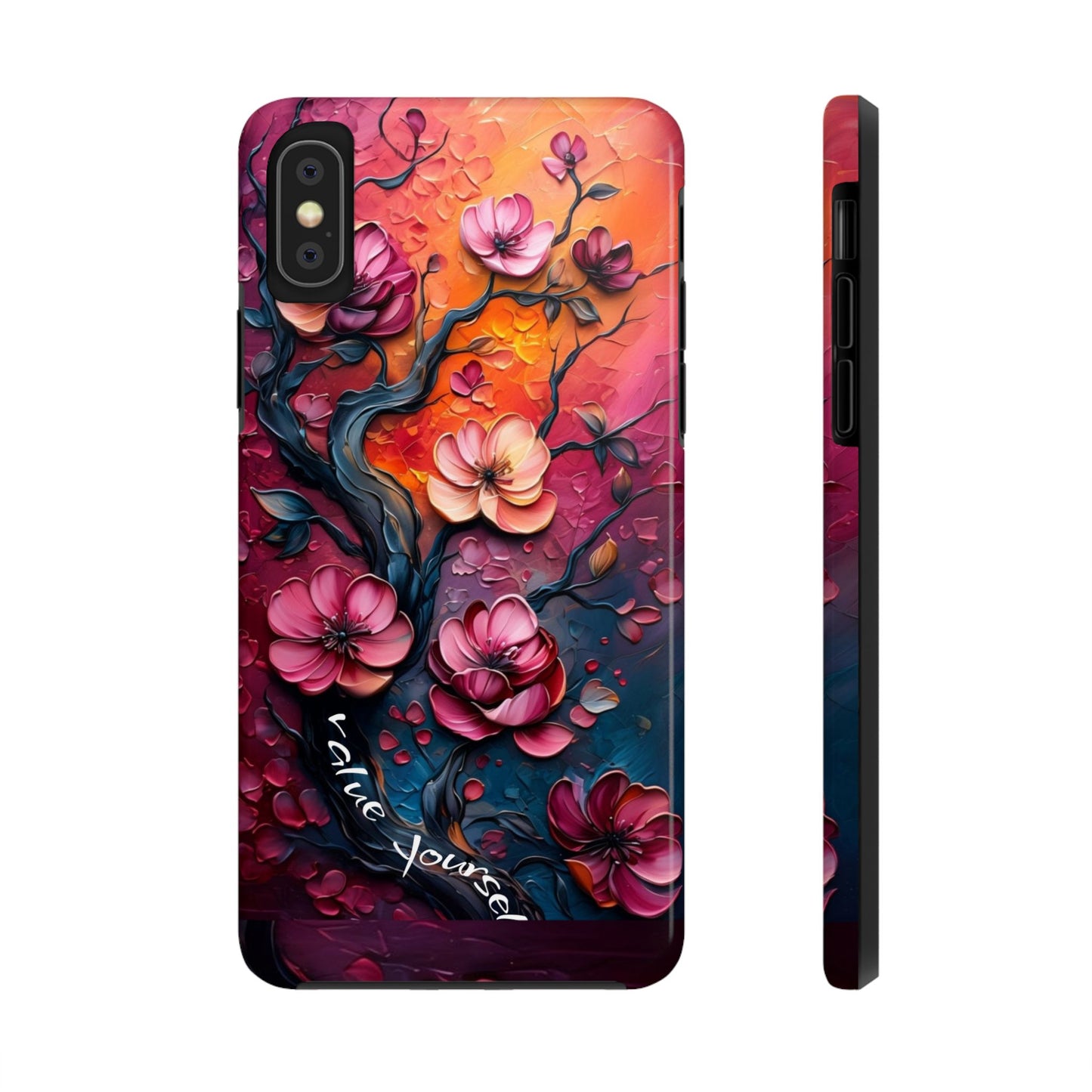 Value Yourself Floral Tough Phone Case
