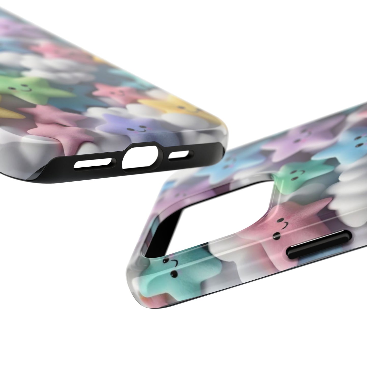 "Kawaii Starry Sky Phone Case – Tough & Durable Protection with Cute Cloud Design for iPhone & Android"