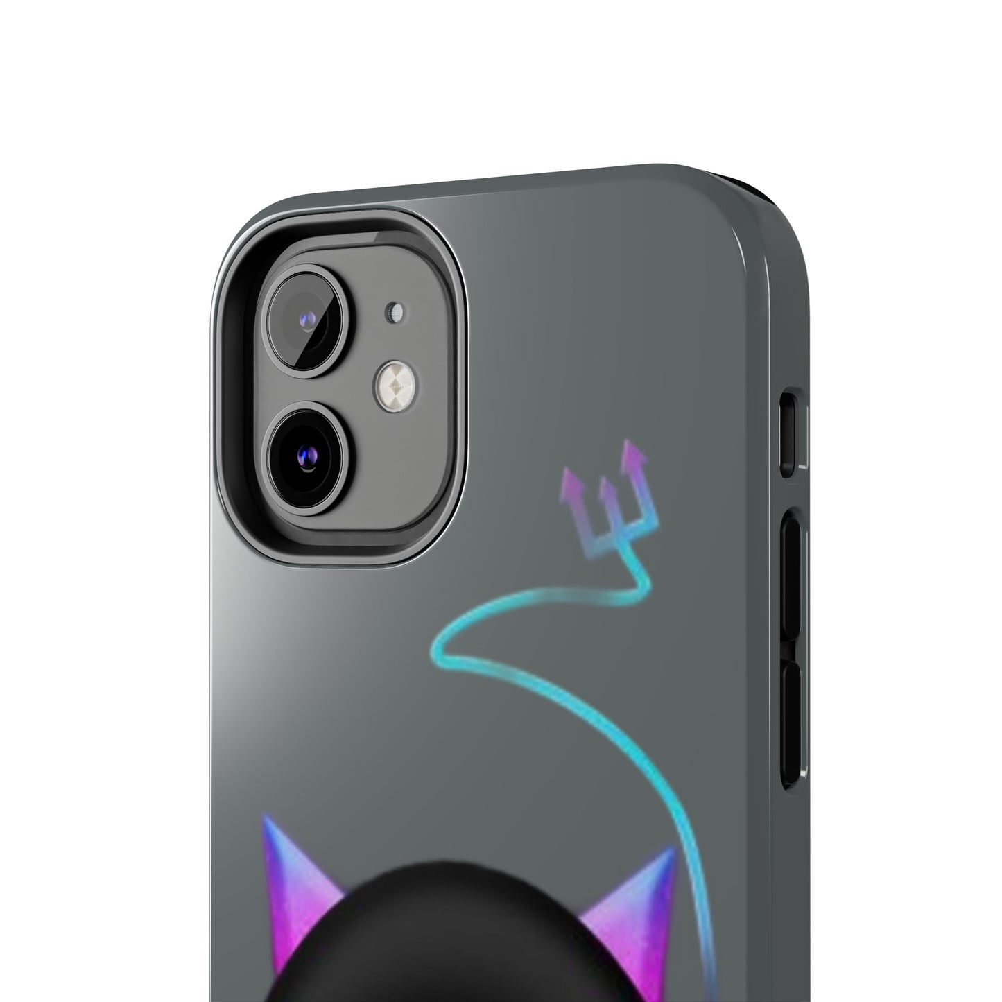 Demonic Cat Tough Phone Case - Cute & Edgy Phone Protection for Cat Lovers
