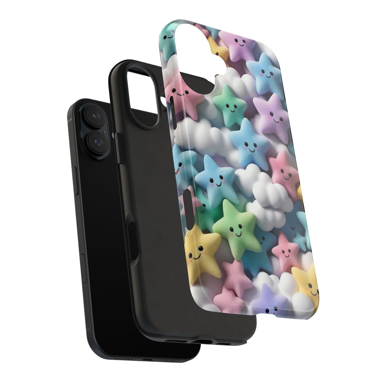 "Kawaii Starry Sky Phone Case – Tough & Durable Protection with Cute Cloud Design for iPhone & Android"