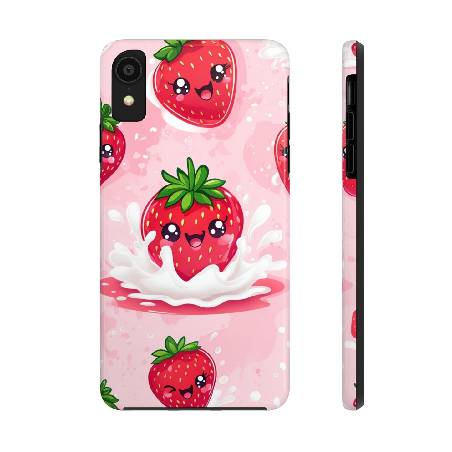 Kawaii Strawberry Tough Phone Case - Cute & Durable Protection